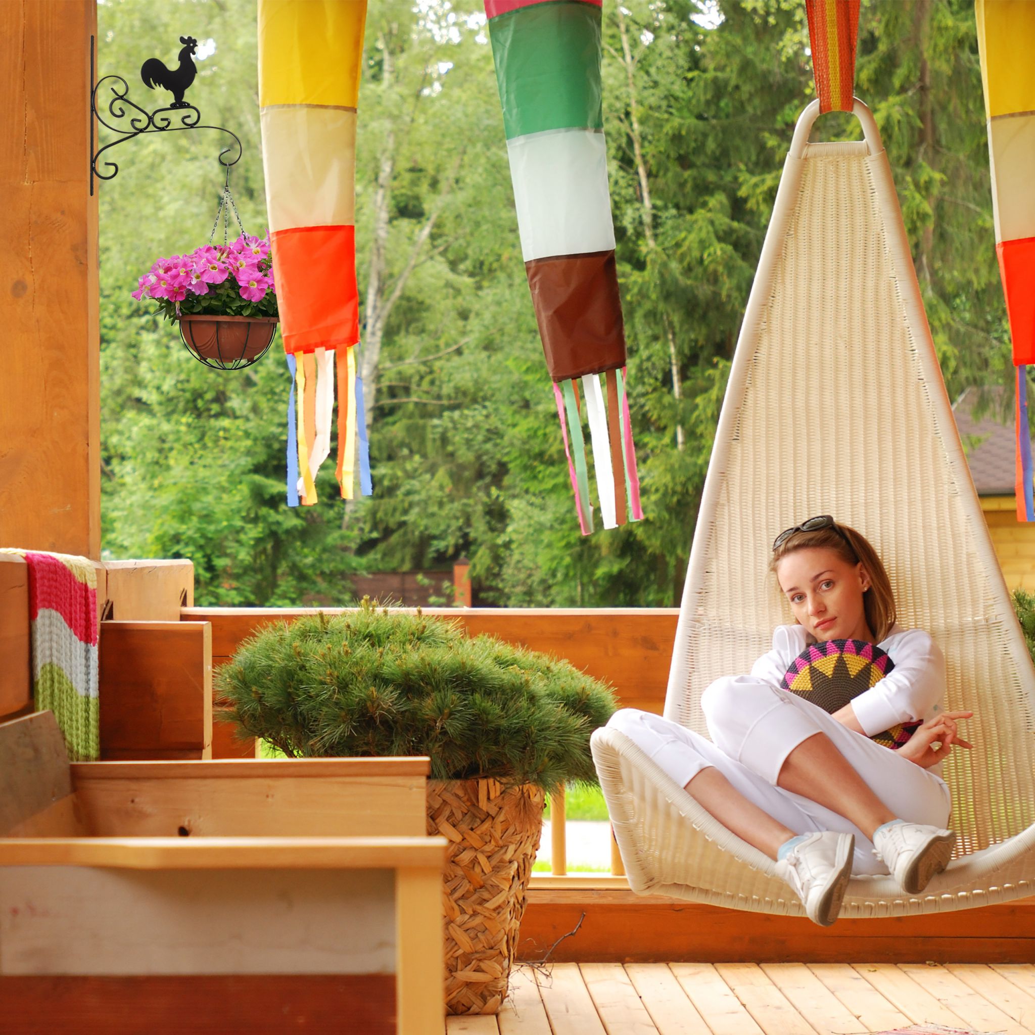 Blumenhaken mit verschiedenen Motiven Schwarz von Relaxdays