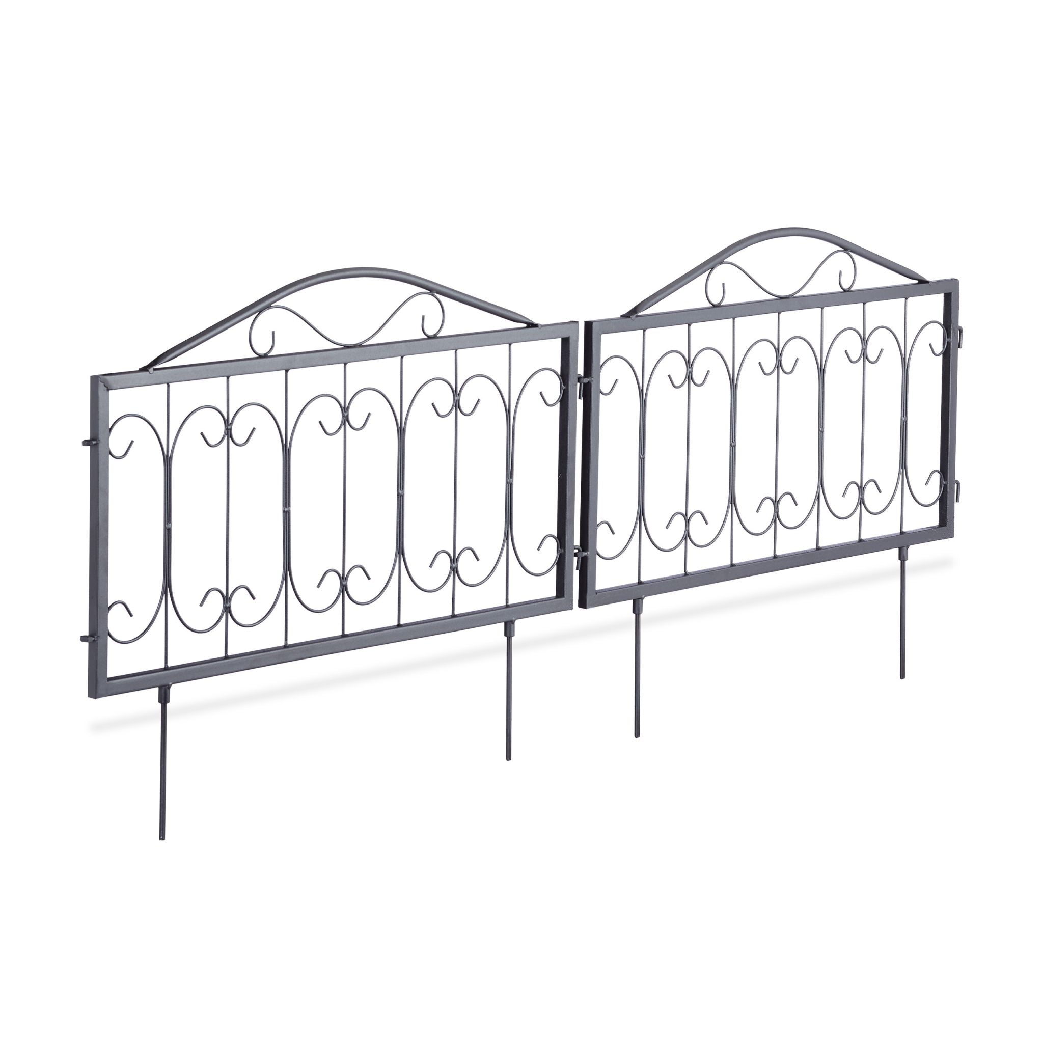 Beetzaun Metall 4er-Set GOTH Schwarz
