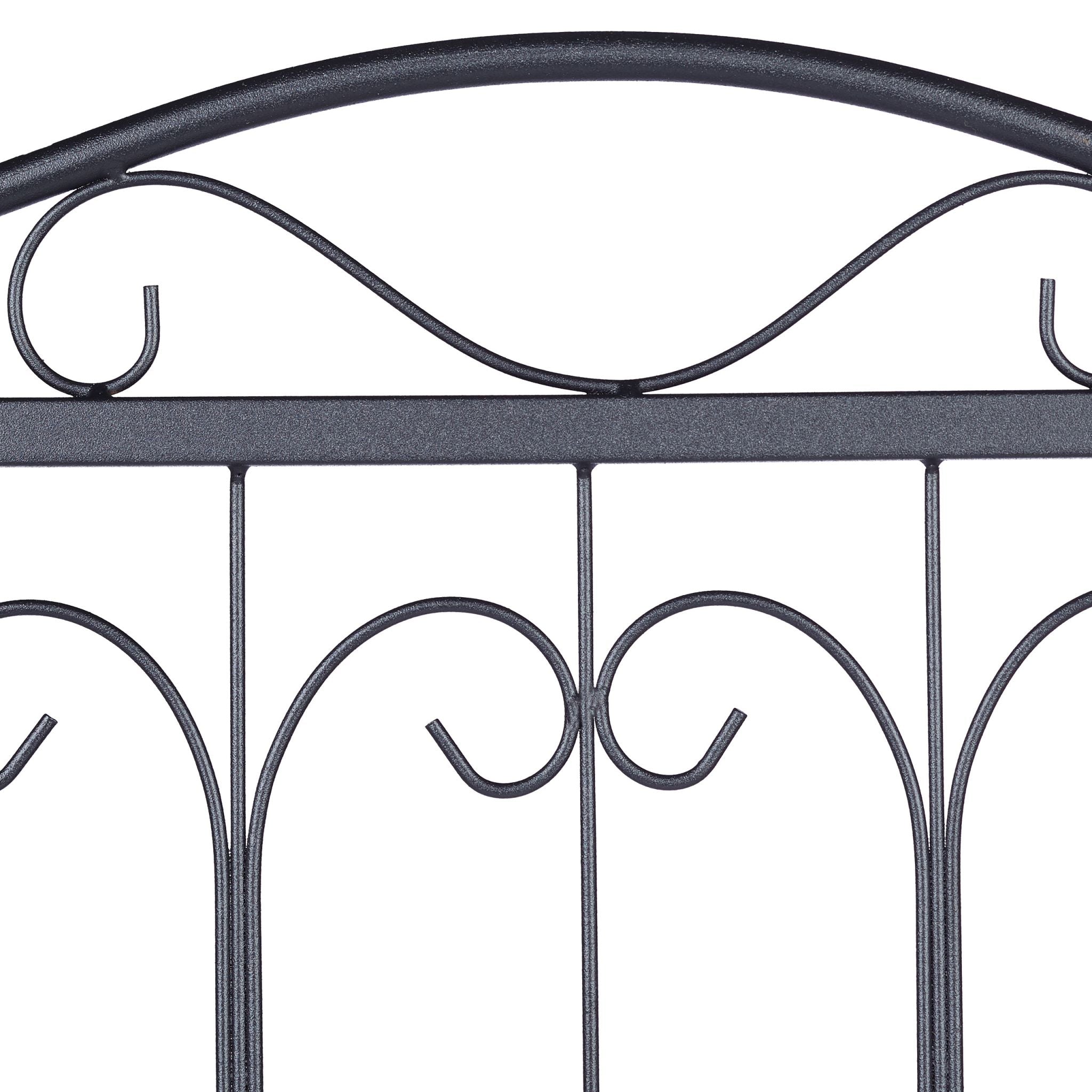 Beetzaun Metall 4er-Set GOTH Schwarz