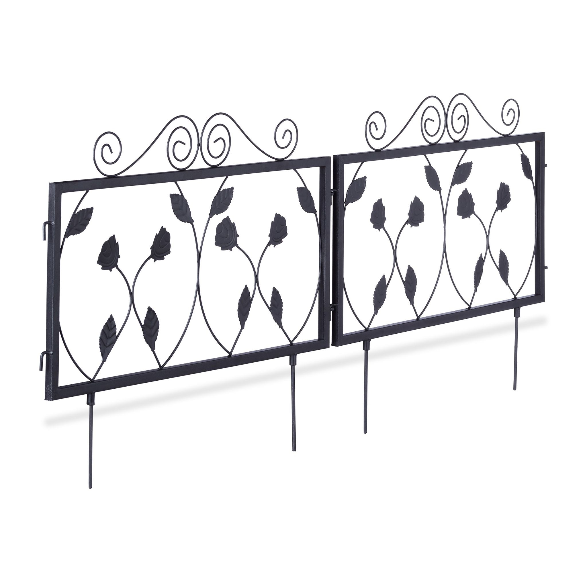 Beetzaun Metall 4er-Set GOTH Schwarz