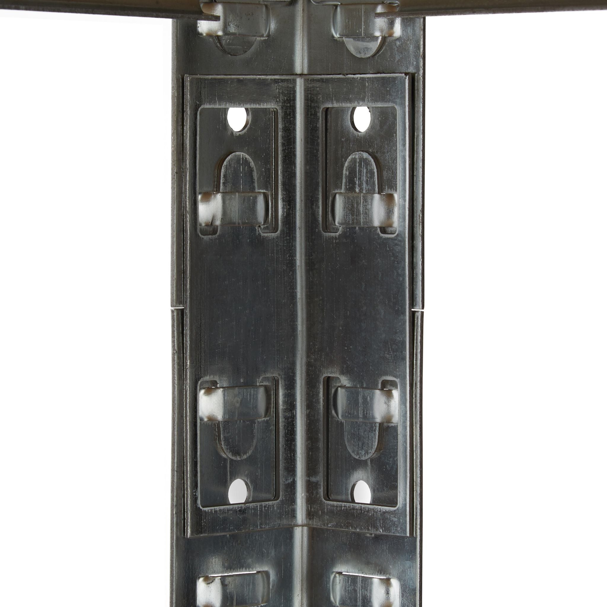 Schwerlastregal mit Werkbank Braun-Silber