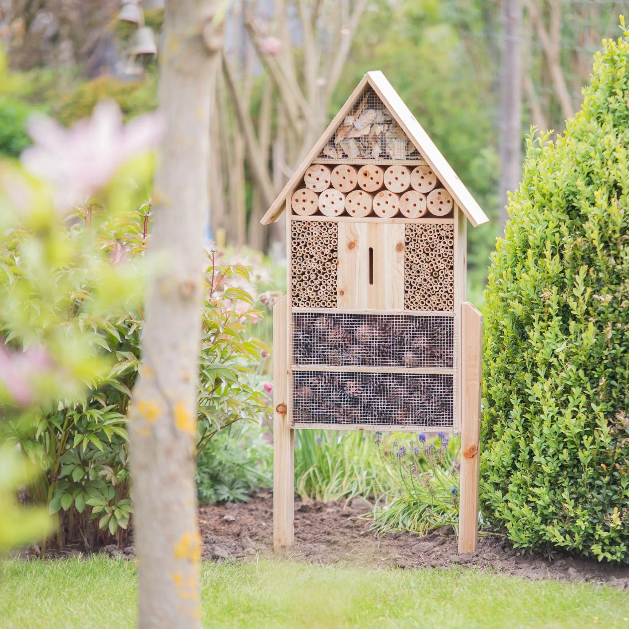 Insektenhotel natur Grösse XL Hellbraun von Relaxdays