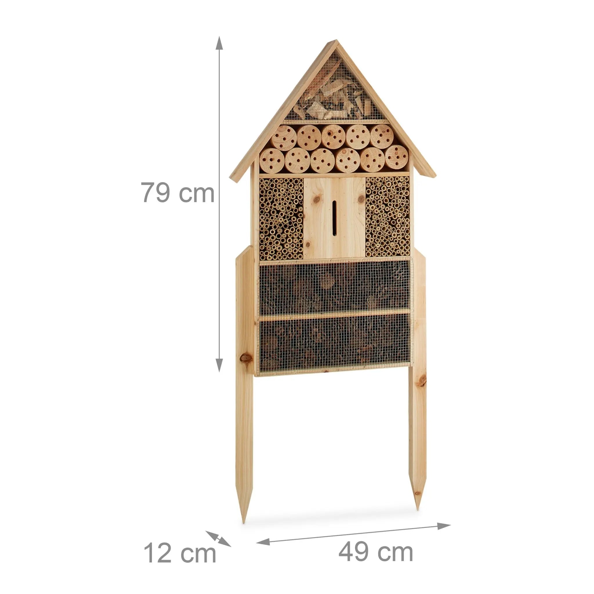 Insektenhotel natur Grösse XL Hellbraun von Relaxdays