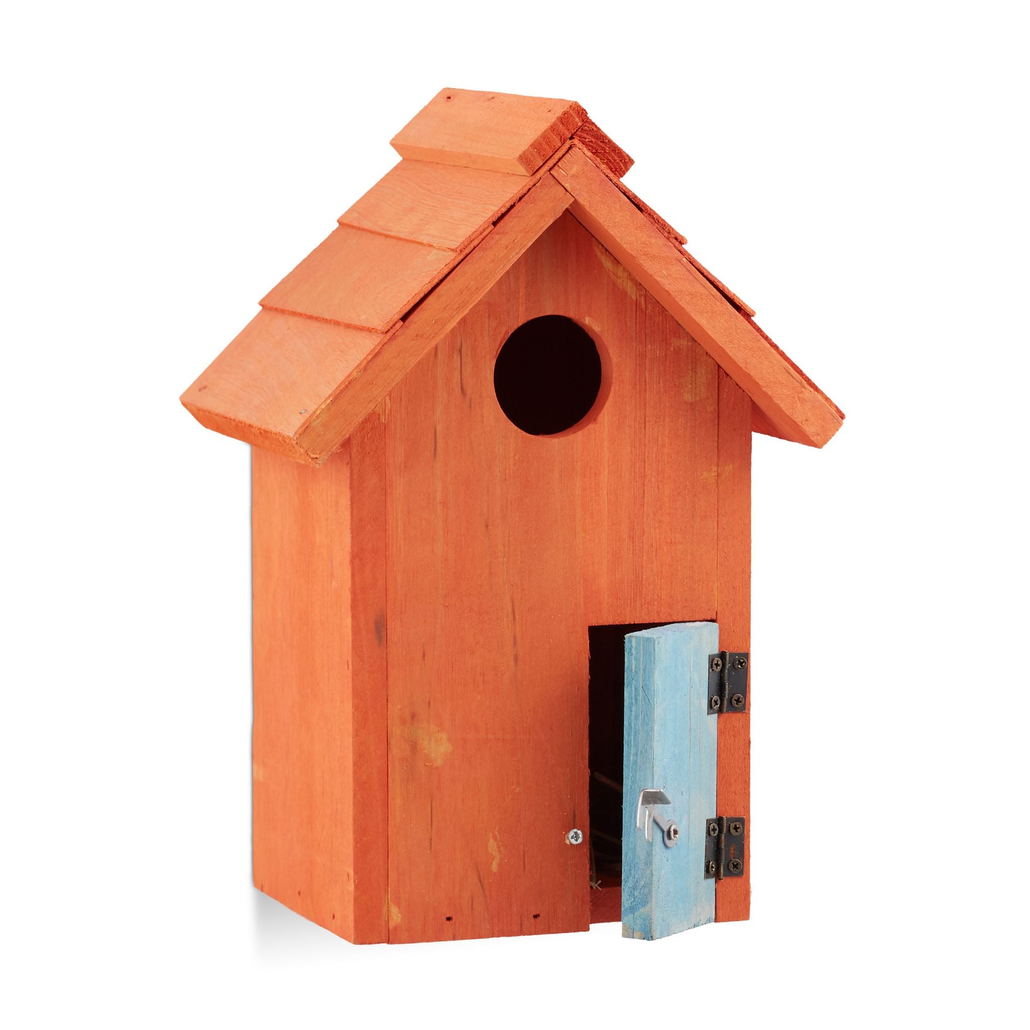 Nistkasten Häuschenform farbig Orange von Relaxdays
