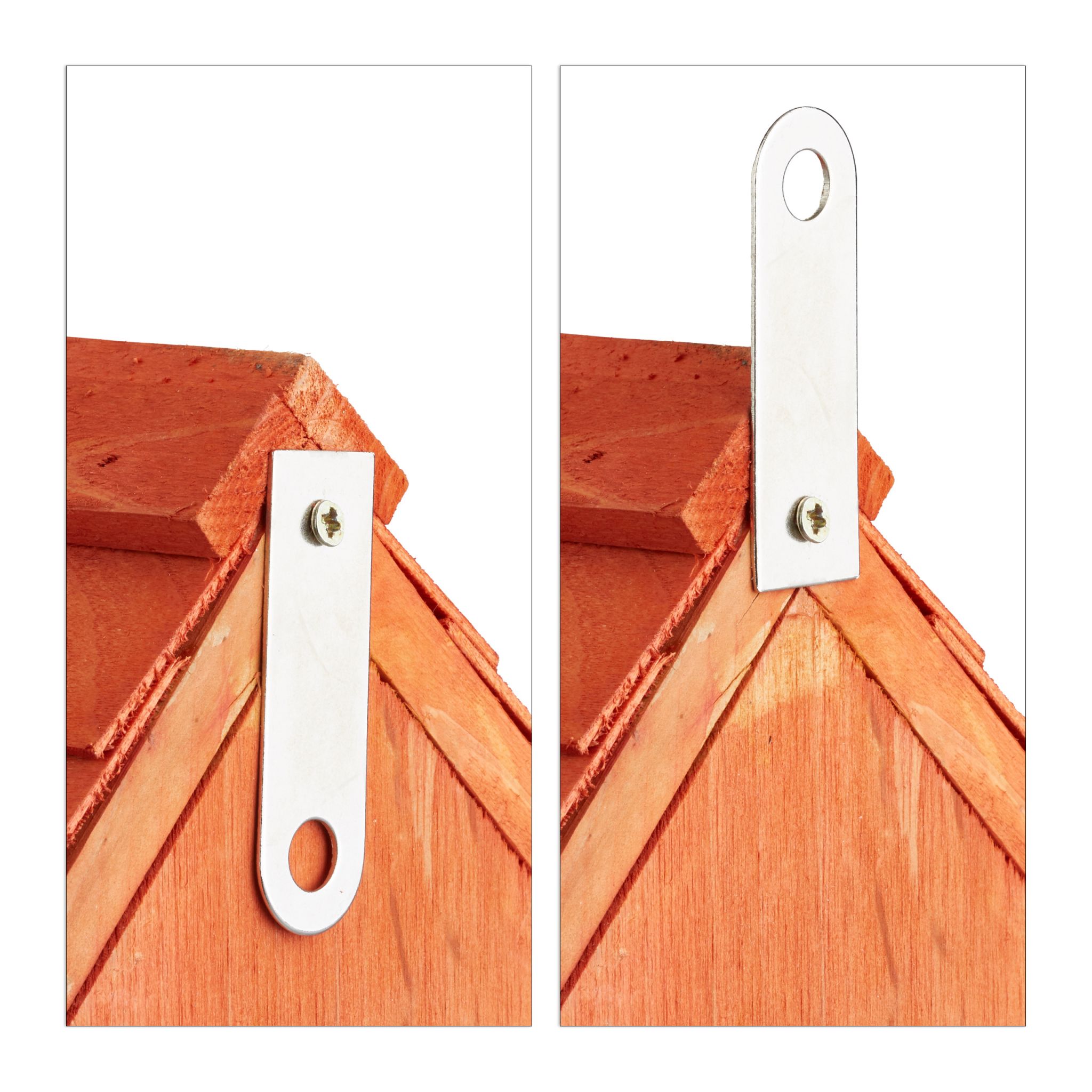 Nistkasten Häuschenform farbig Orange von Relaxdays