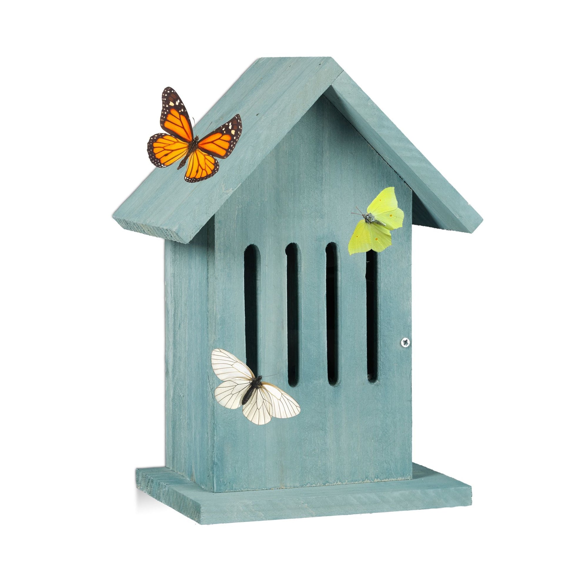 Schmetterlingshaus hängend in 2 Farben Türkis von Relaxdays