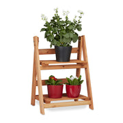Blumentreppe Holz Hellbraun von Relaxdays