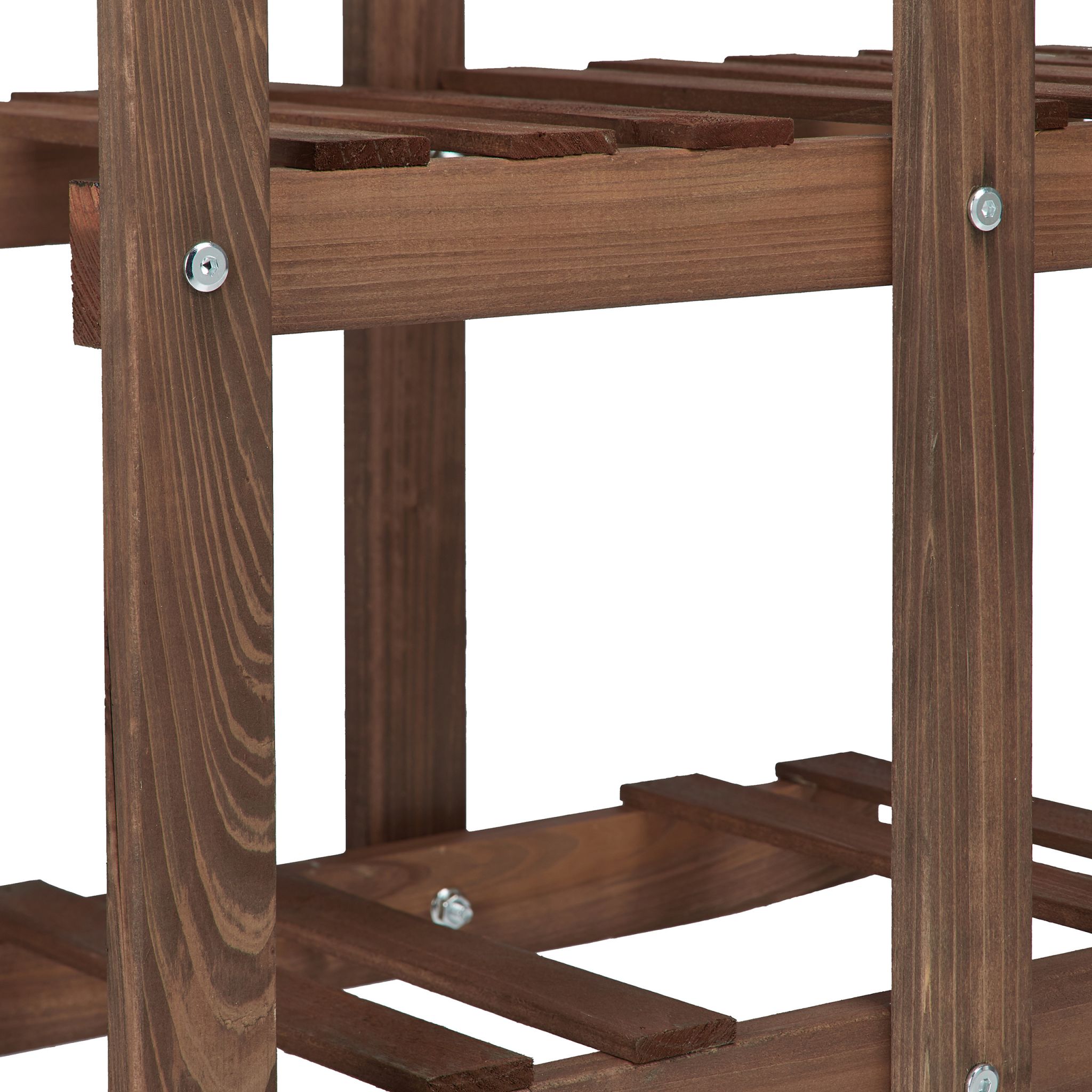 Blumenregal Holz Dunkelbraun von Relaxdays