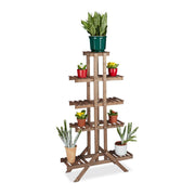Blumentreppe 5 Ebenen Dunkelbraun von Relaxdays