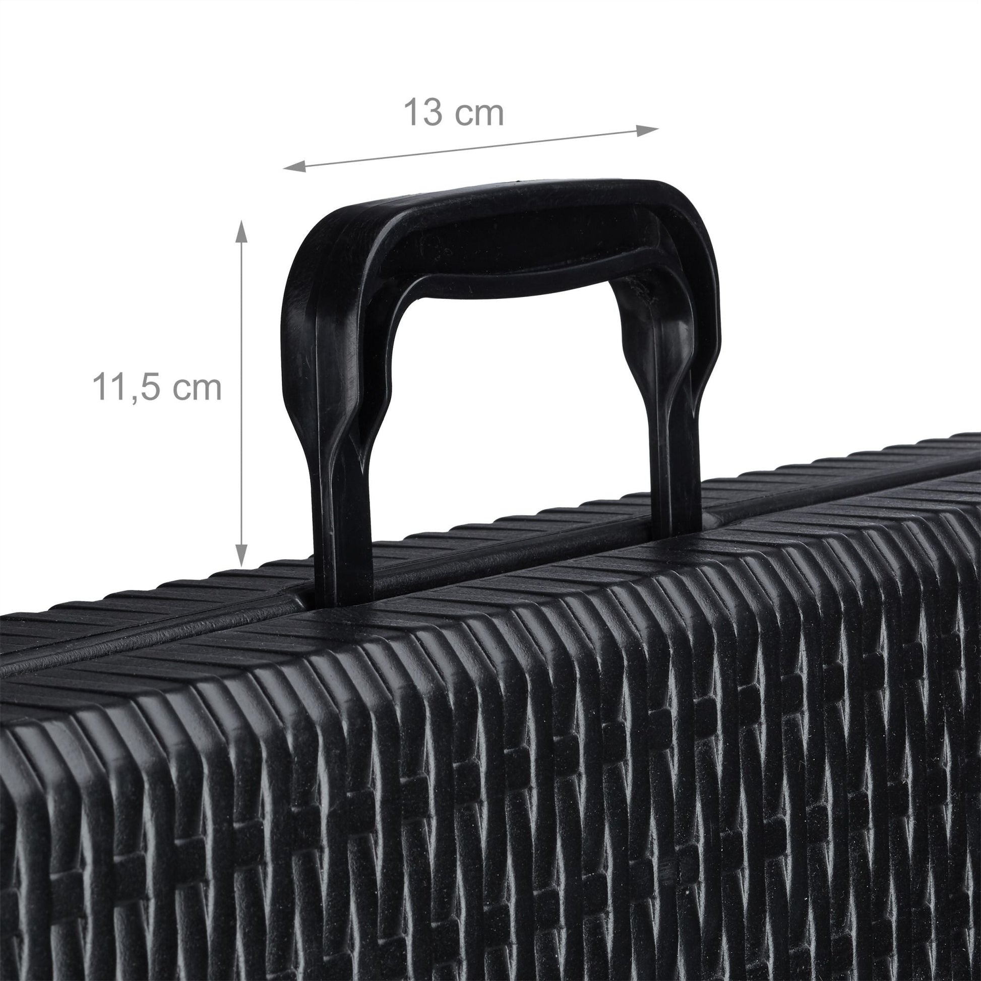 Gartentisch klappbar BASTIAN gross Schwarz von Relaxdays