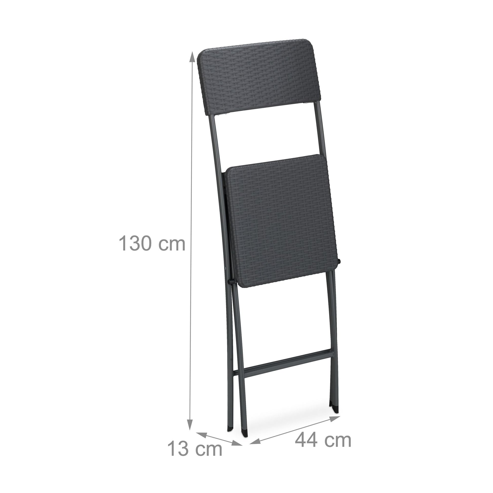 Barhocker Rattan 2er-Set Grau von Relaxdays