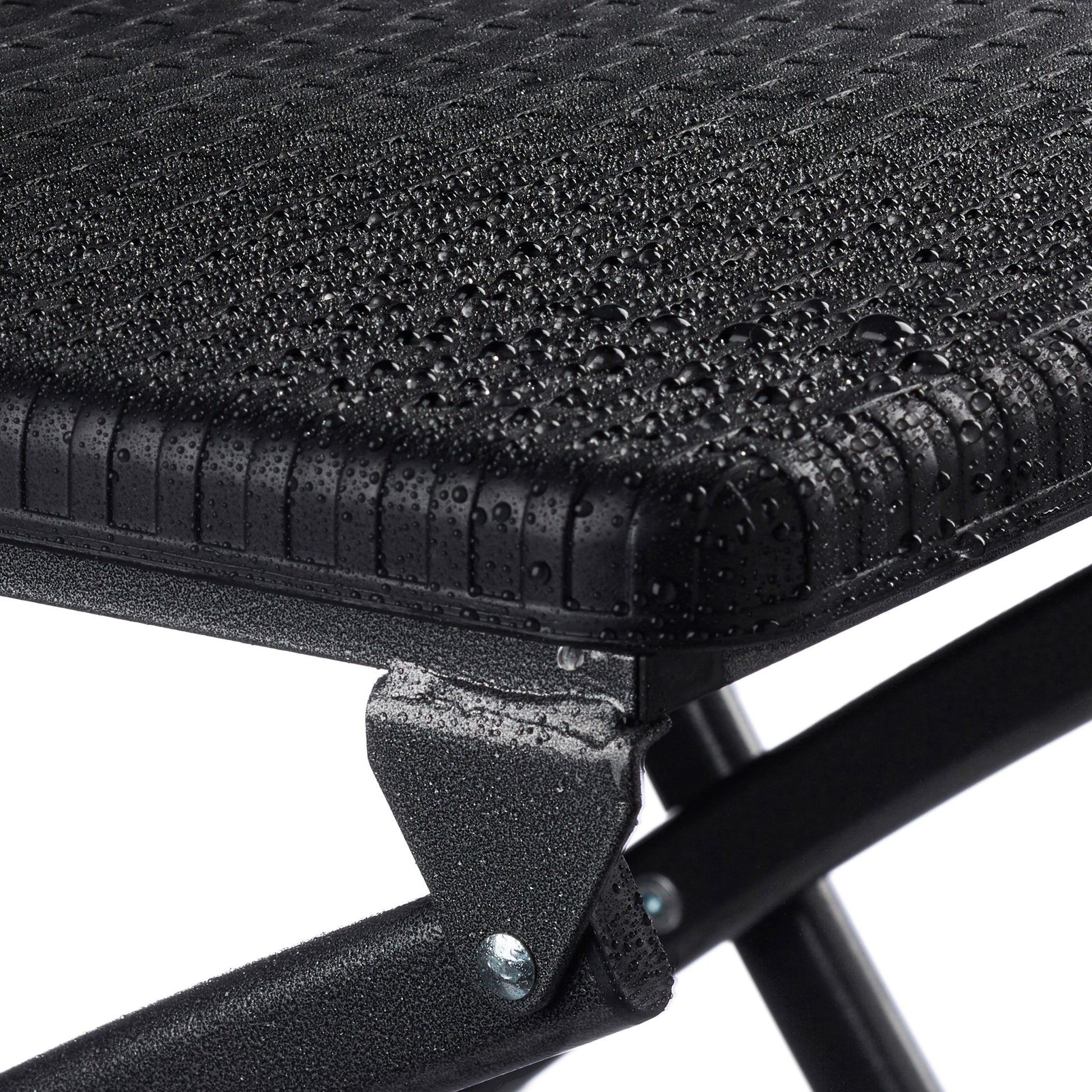Barhocker Rattan 2er-Set Schwarz von Relaxdays