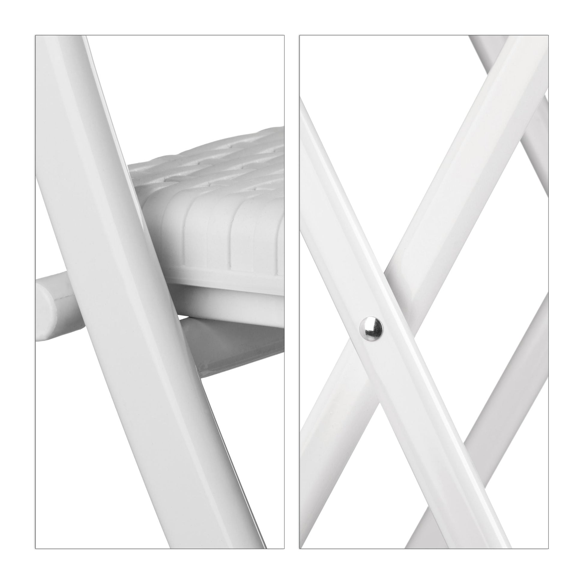 Barhocker Rattan 2er-Set Weiss von Relaxdays