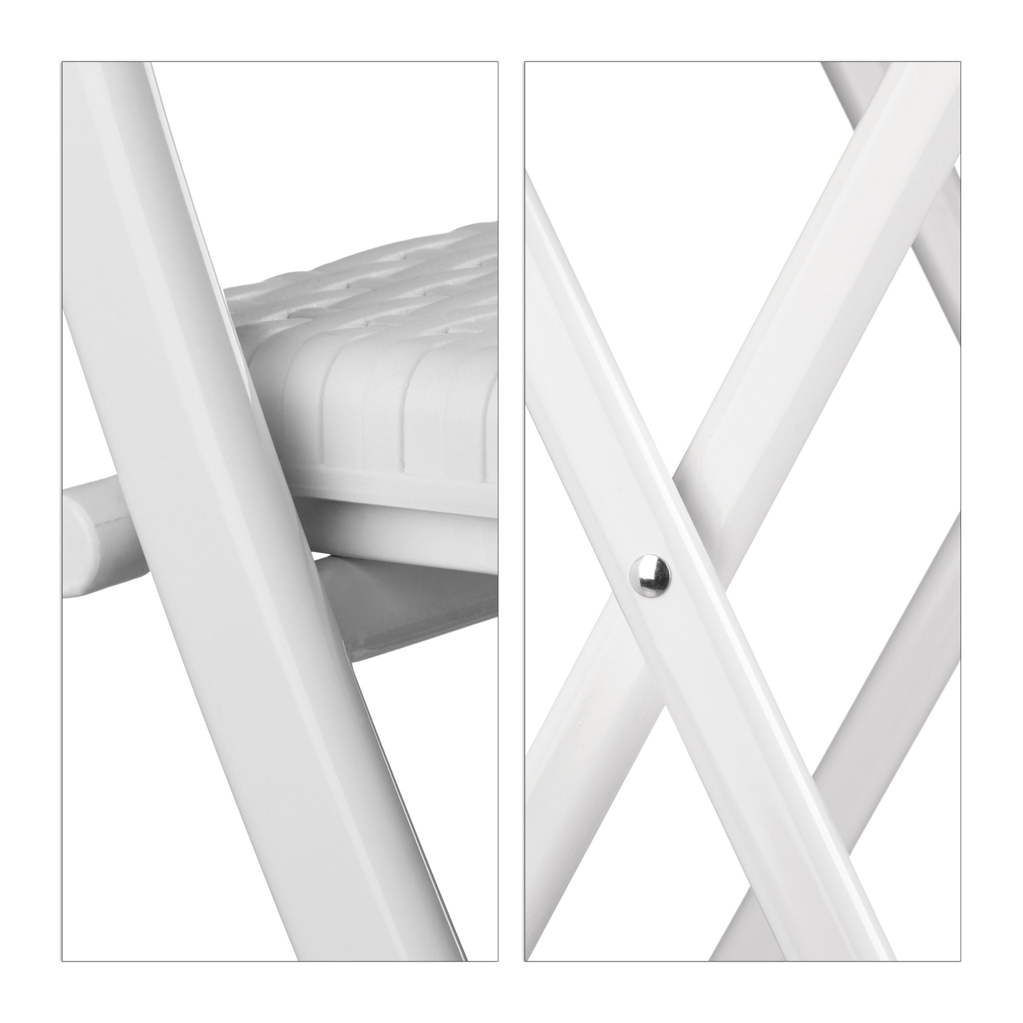 Barhocker Rattan 2er-Set Weiss von Relaxdays