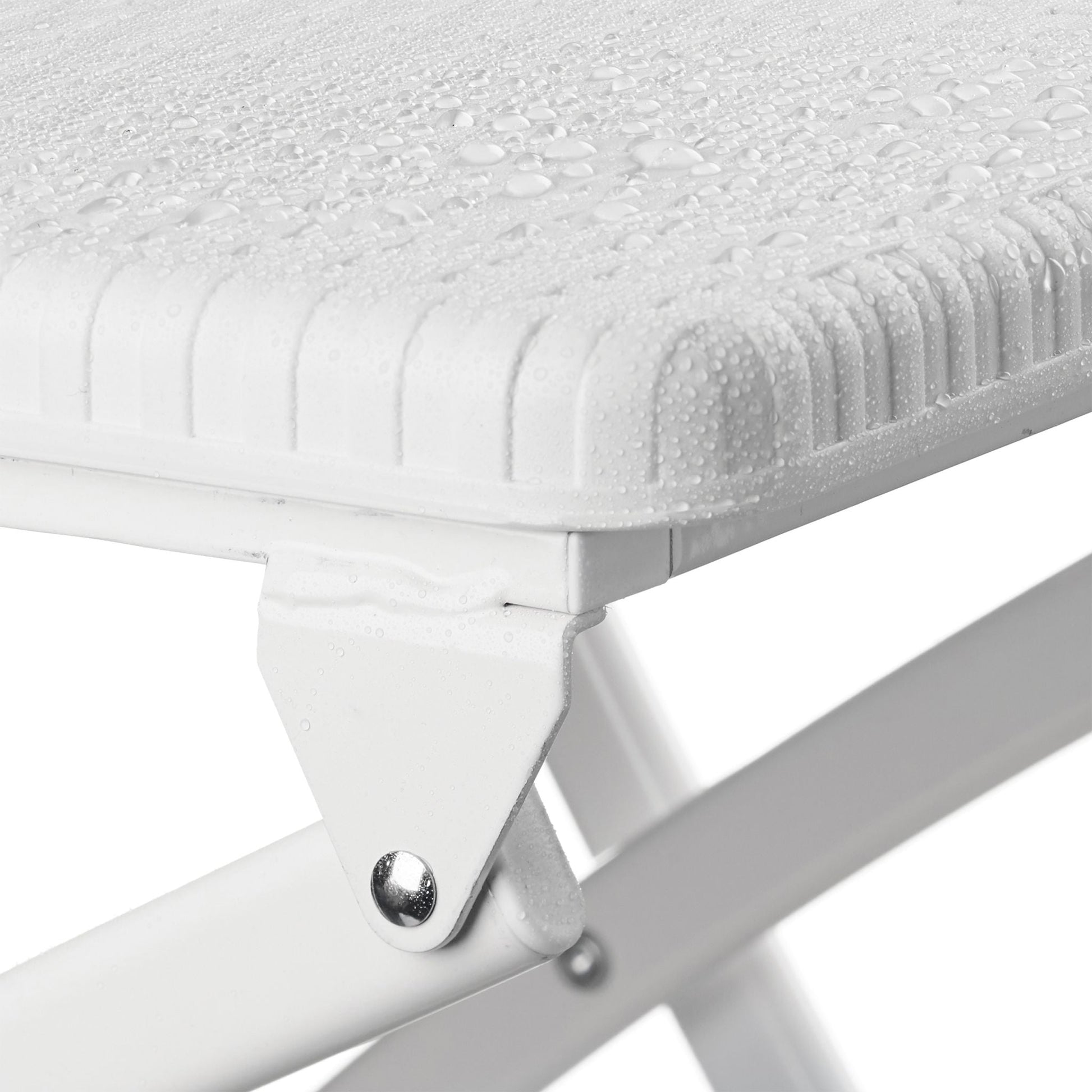 Barhocker Rattan 2er-Set Weiss von Relaxdays