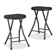 Klapphocker BASTIAN Schwarz von Relaxdays