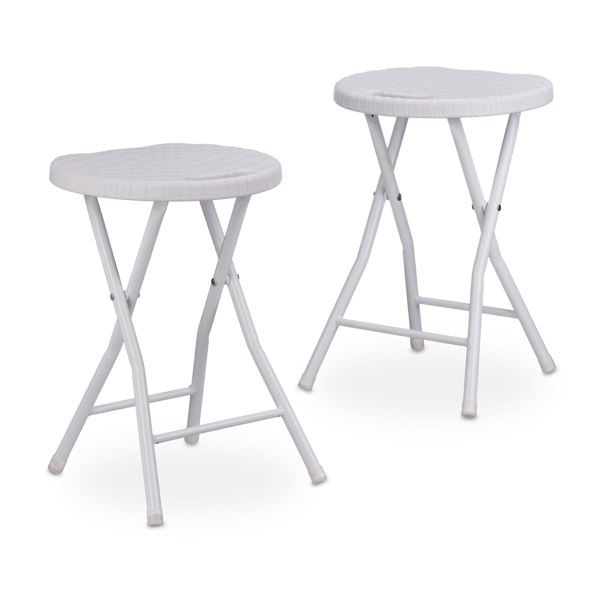 Klapphocker BASTIAN Weiss von Relaxdays