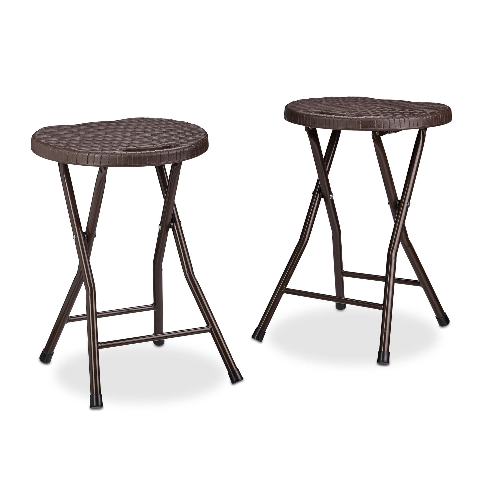 Klapphocker BASTIAN Dunkelbraun von Relaxdays