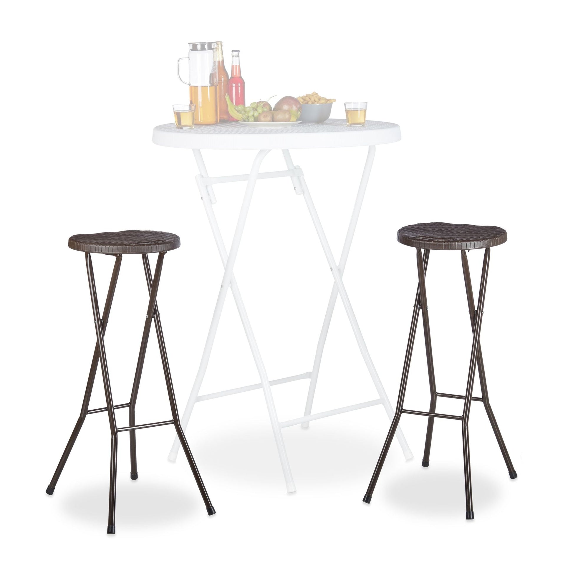 Barhocker klappbar BASTIAN Dunkelbraun von Relaxdays