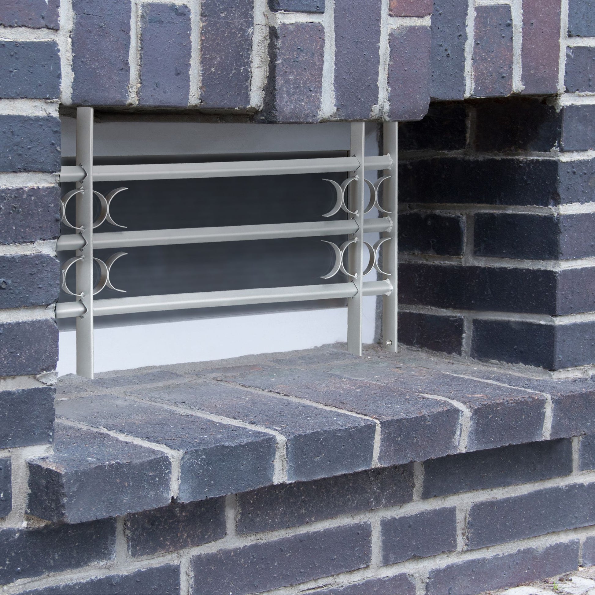 Fenstergitter Einbruchschutz ziehbar Grau von Relaxdays