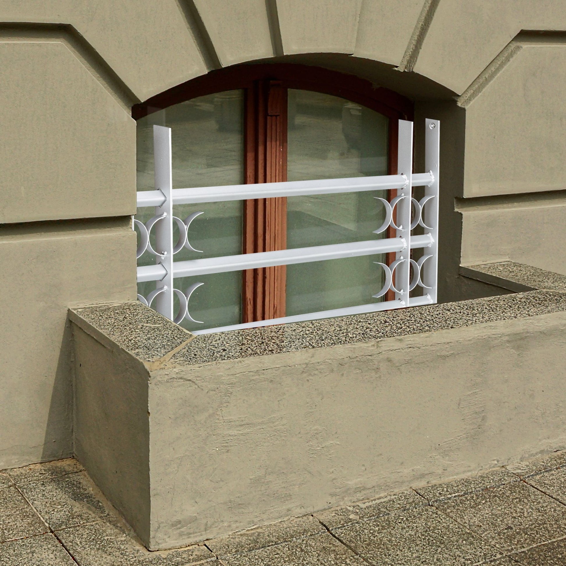 Fenstergitter Einbruchschutz ziehbar Grau von Relaxdays