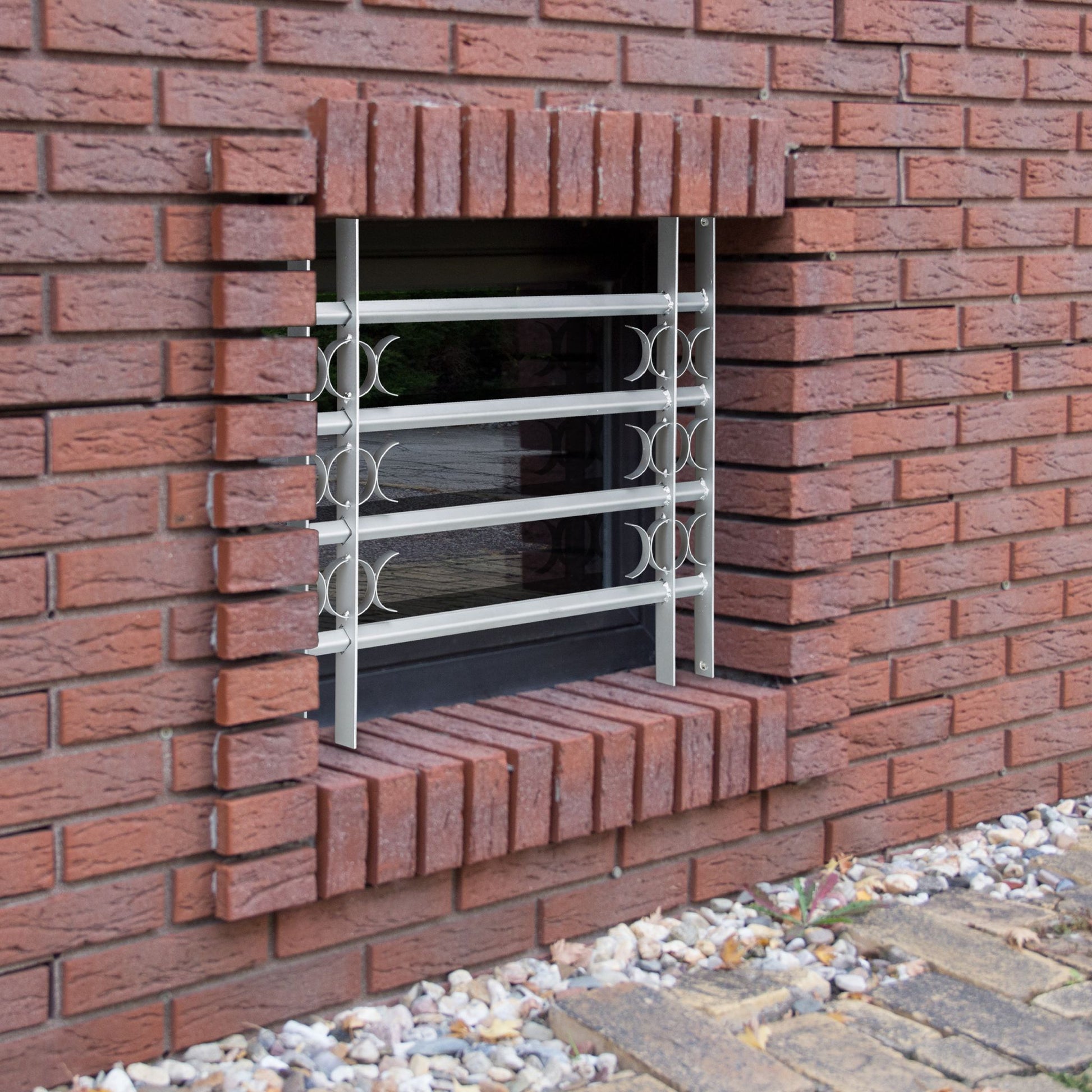 Fenstergitter Einbruchschutz ziehbar Grau von Relaxdays