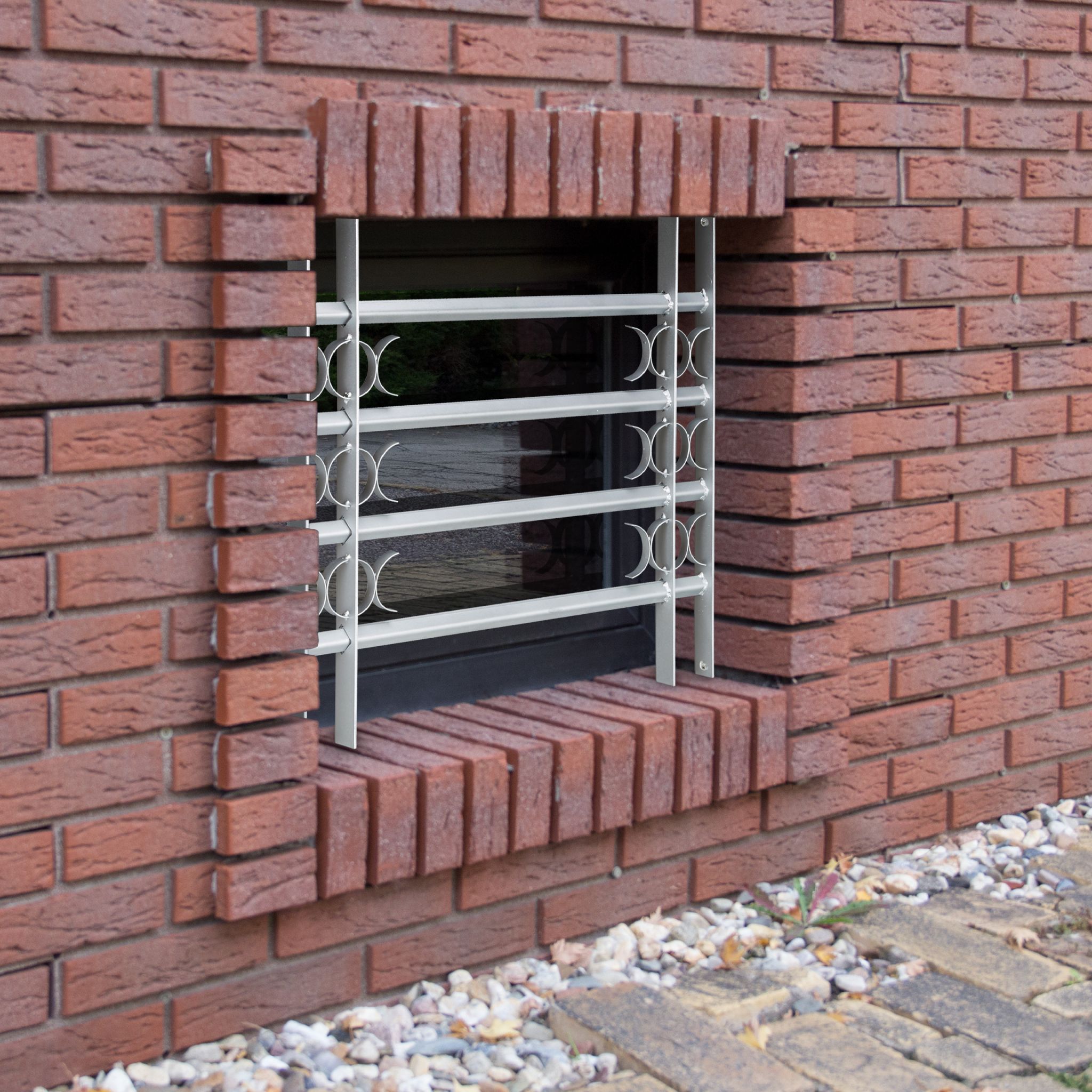 Fenstergitter Einbruchschutz ziehbar Grau von Relaxdays