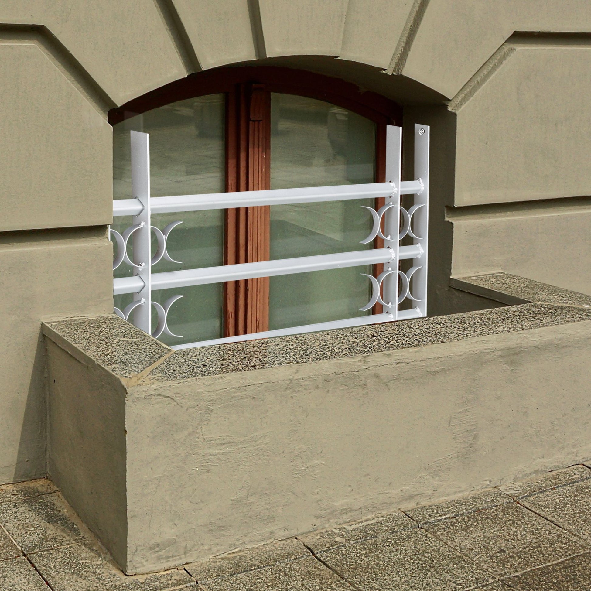 Fenstergitter Einbruchschutz ziehbar Grau von Relaxdays