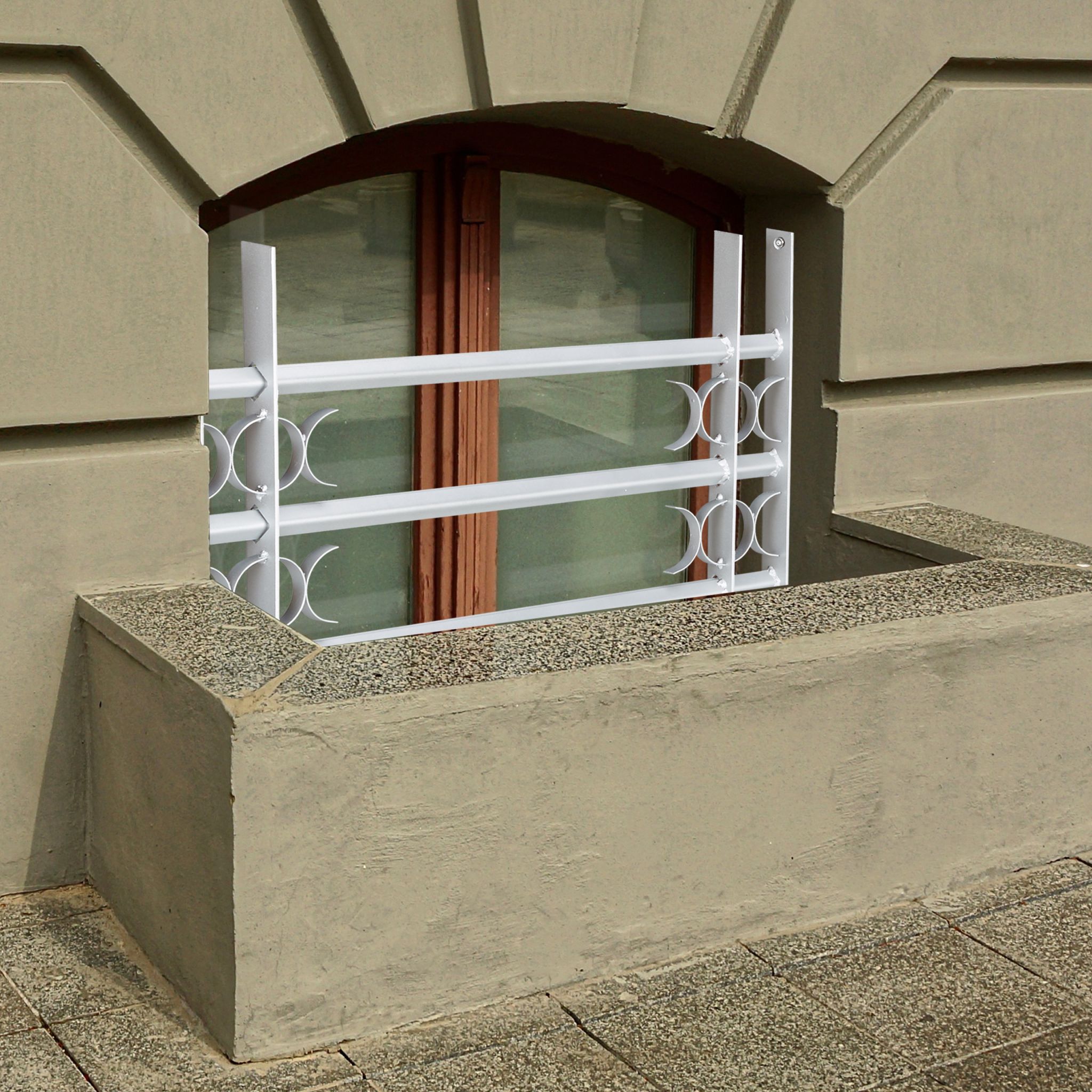 Fenstergitter Einbruchschutz ziehbar Grau von Relaxdays