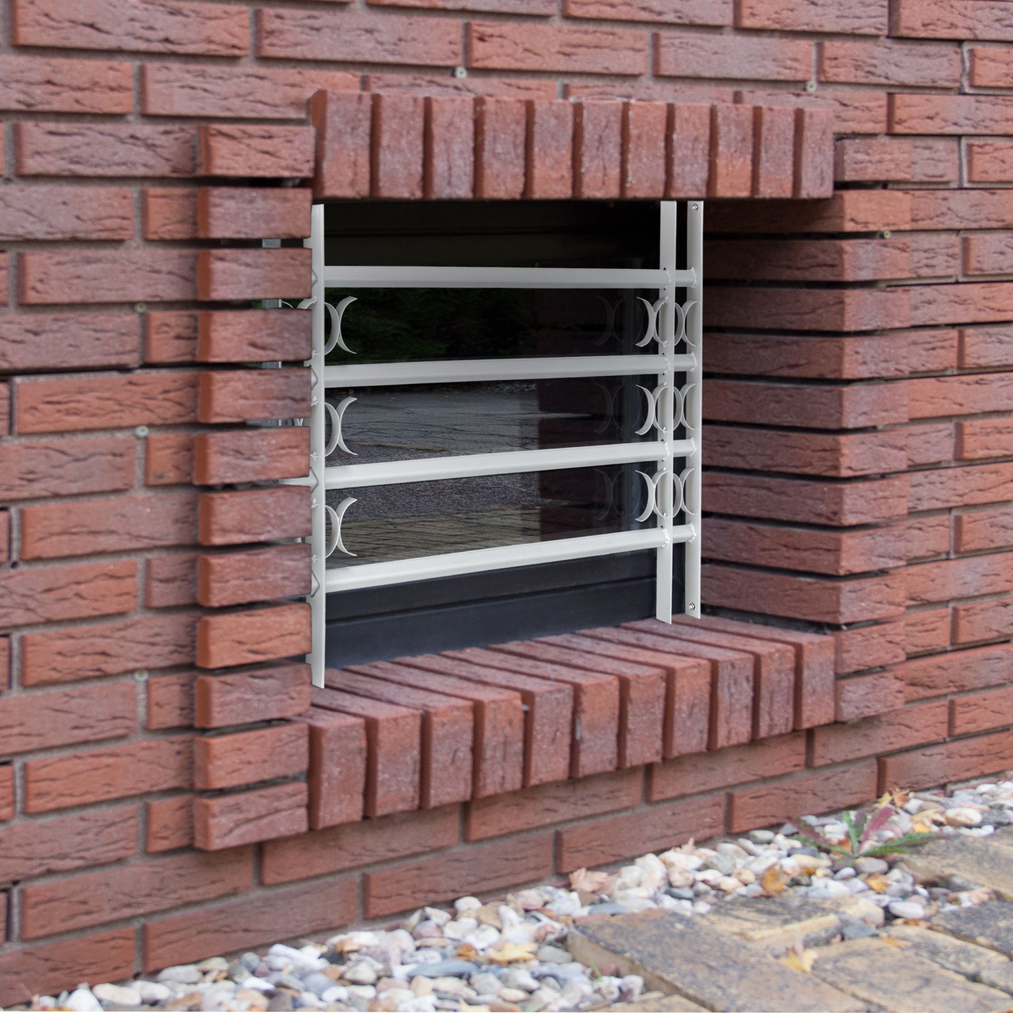 Fenstergitter Einbruchschutz ziehbar Grau von Relaxdays