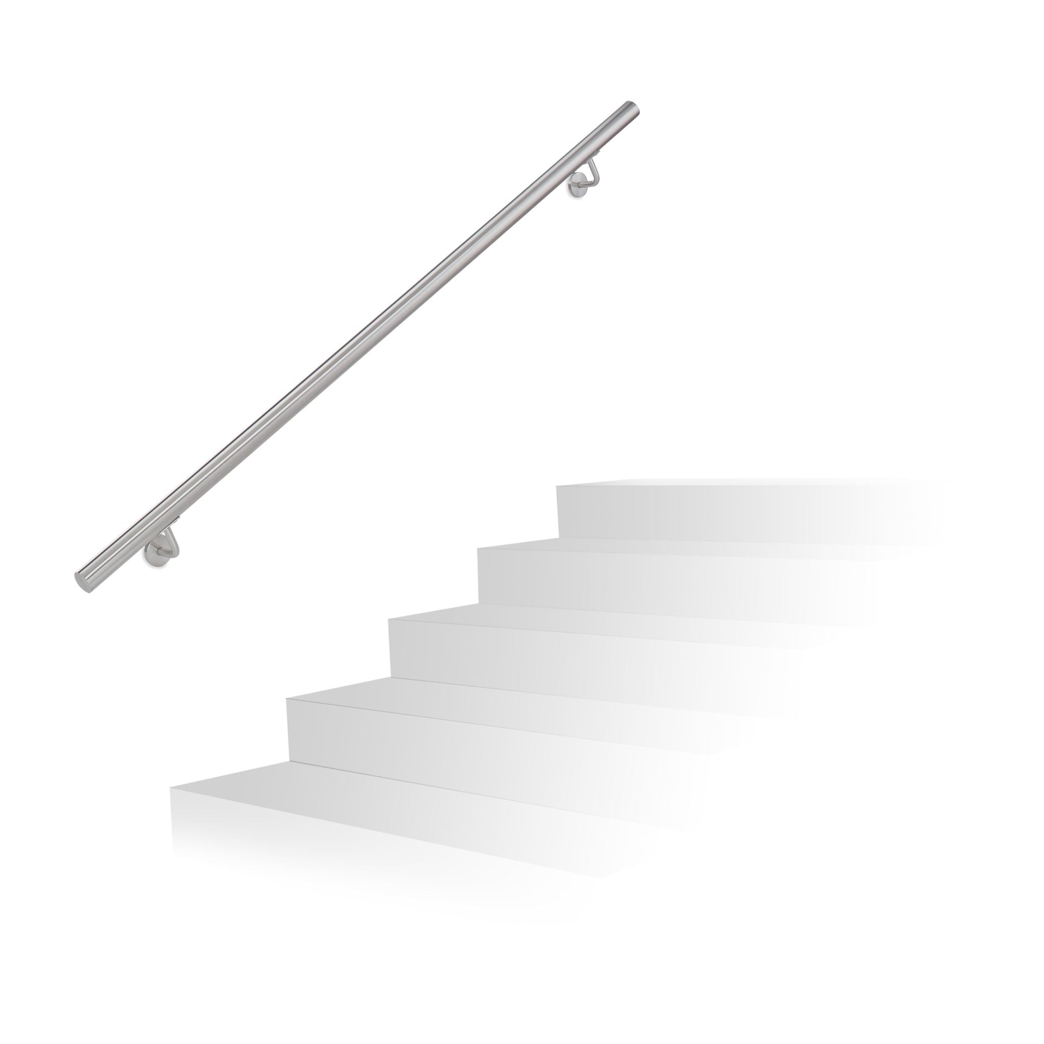 Handlauf Edelstahl Silber von Relaxdays