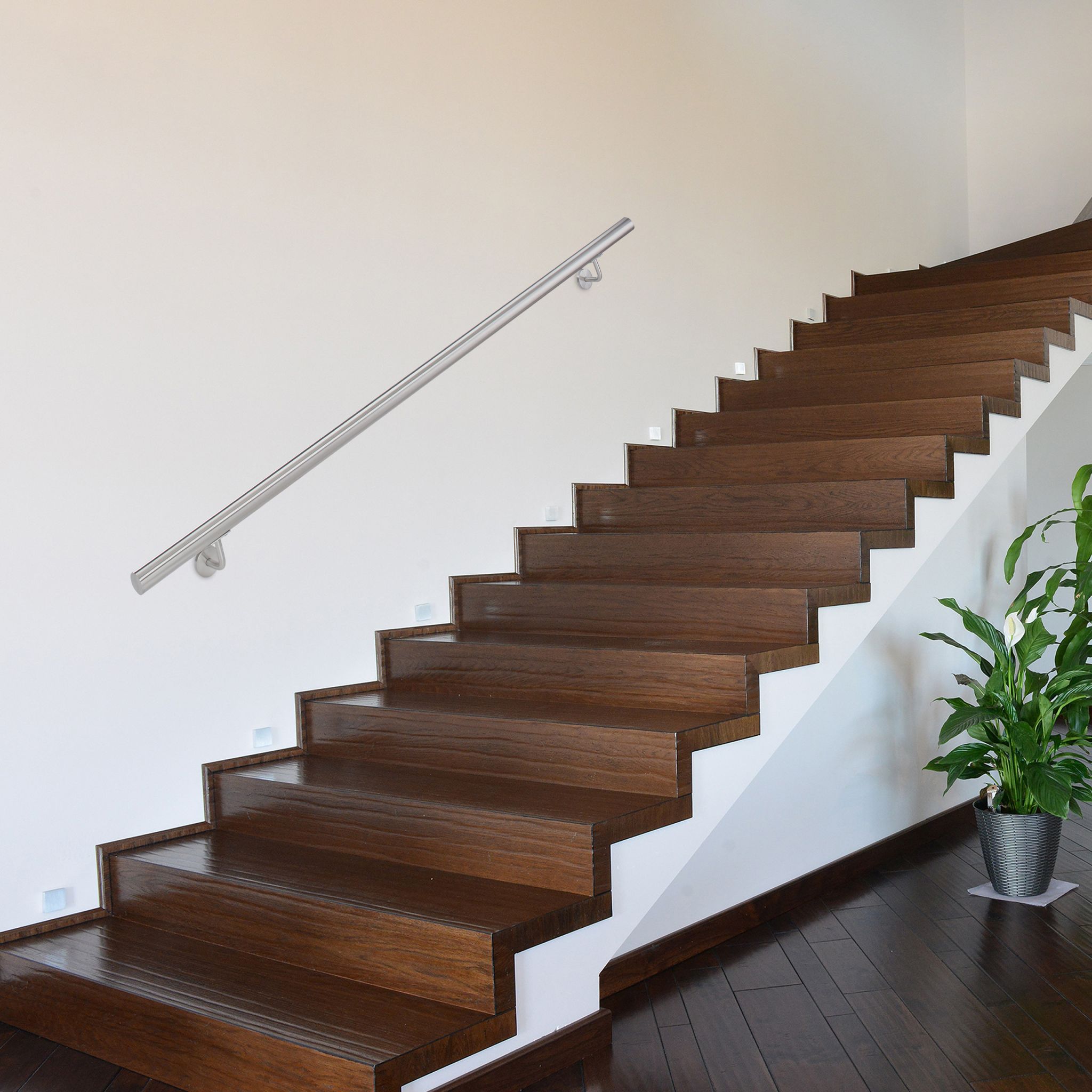 Handlauf Edelstahl Silber von Relaxdays