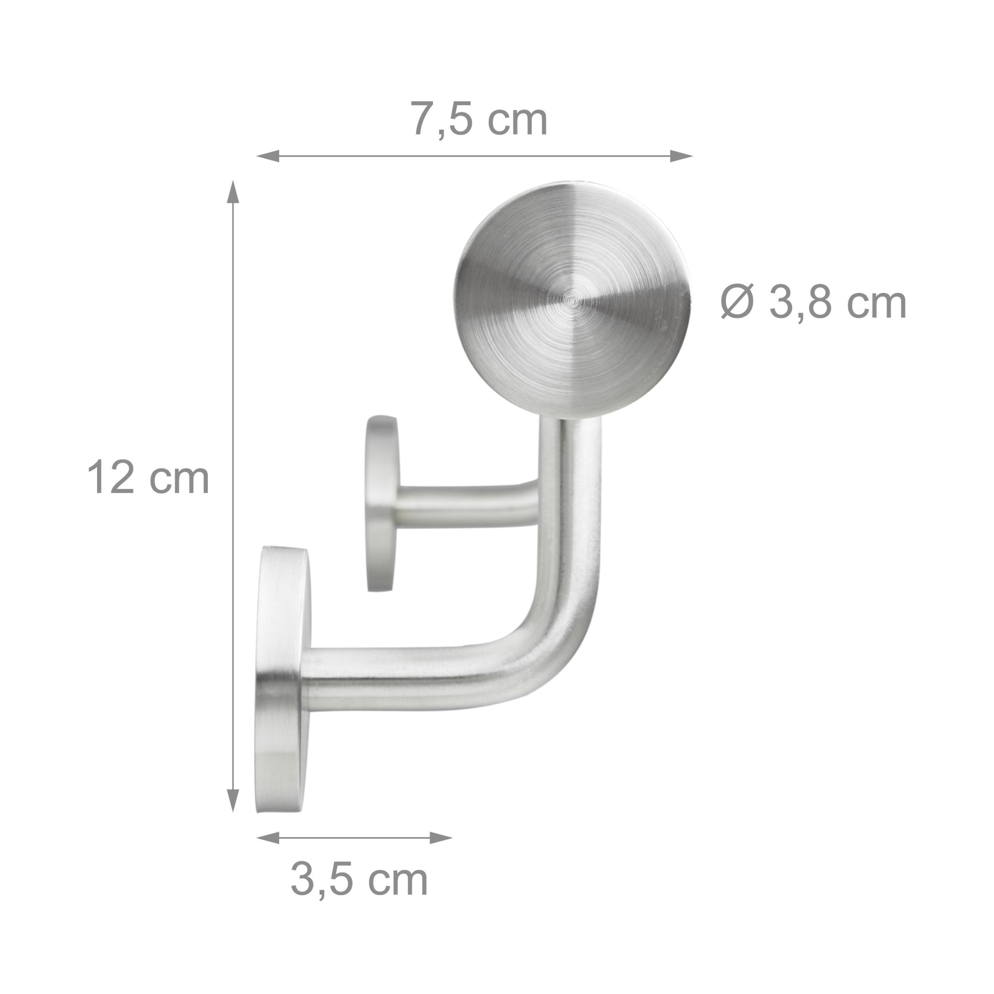 Handlauf Edelstahl Silber von Relaxdays
