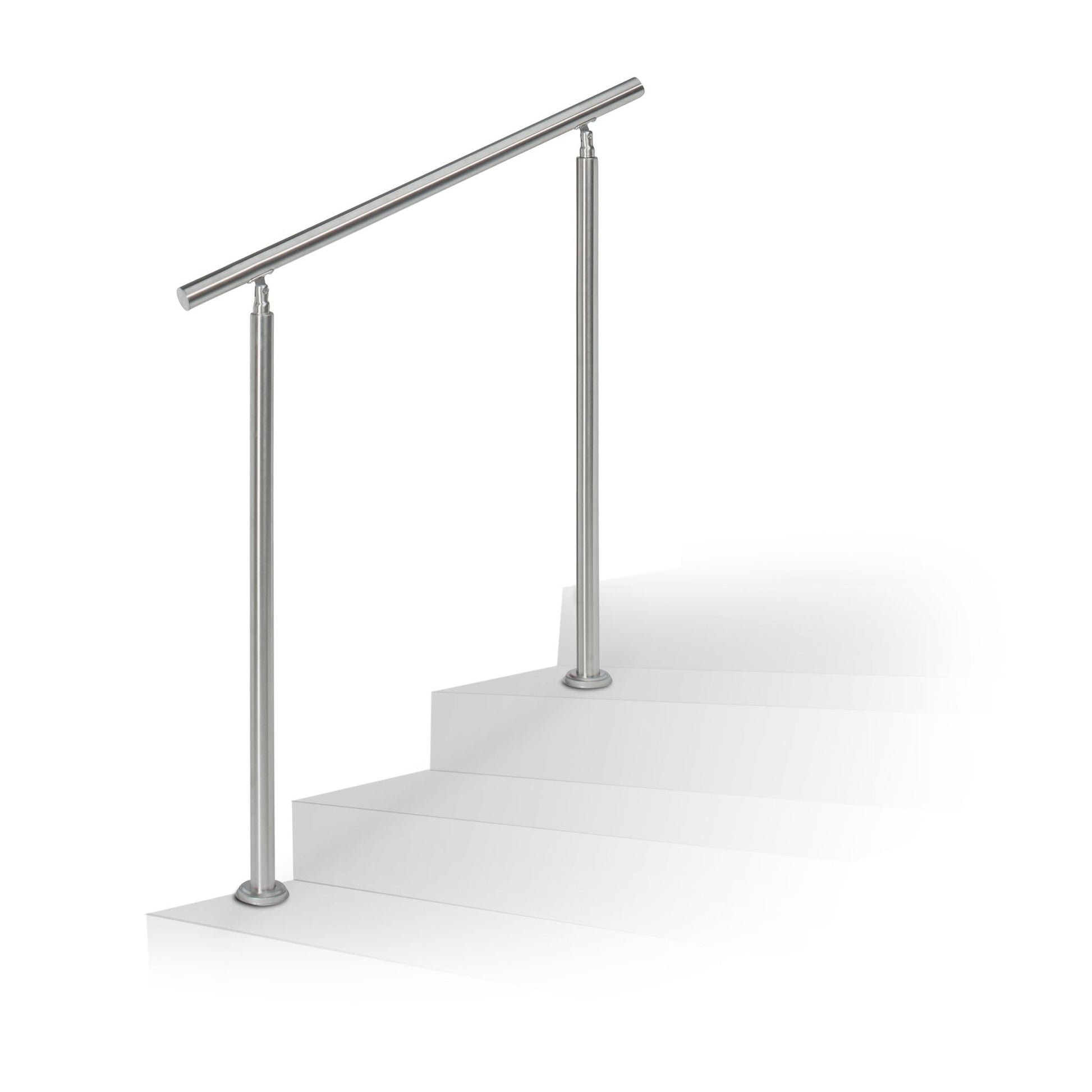 Treppengeländer Edelstahl Silber von Relaxdays