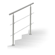 Treppengeländer Edelstahl Silber von Relaxdays