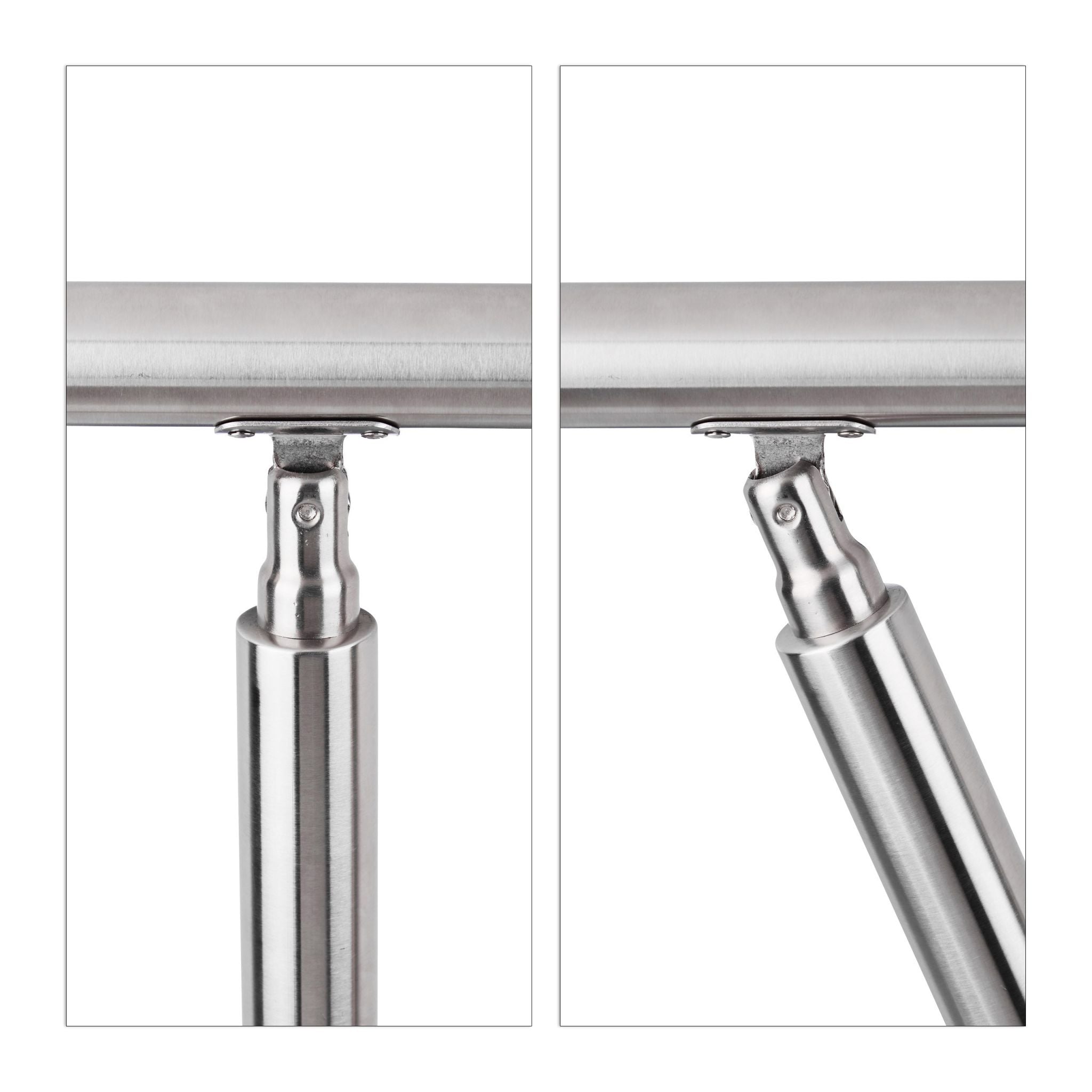 Treppengeländer Edelstahl Silber von Relaxdays