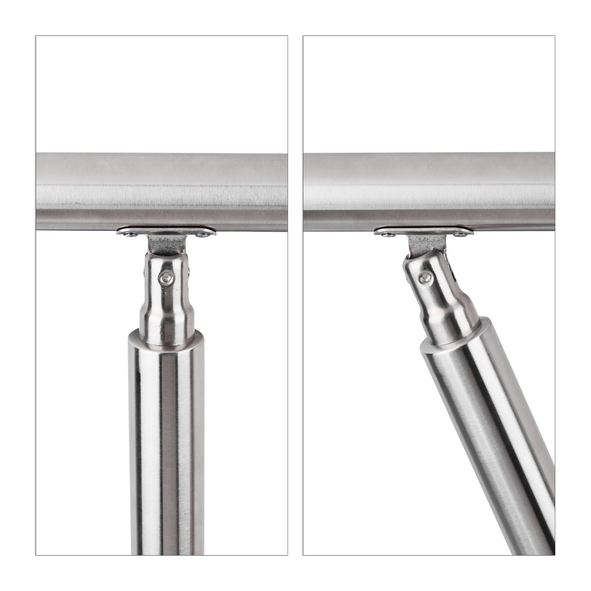 Treppengeländer Edelstahl Silber von Relaxdays