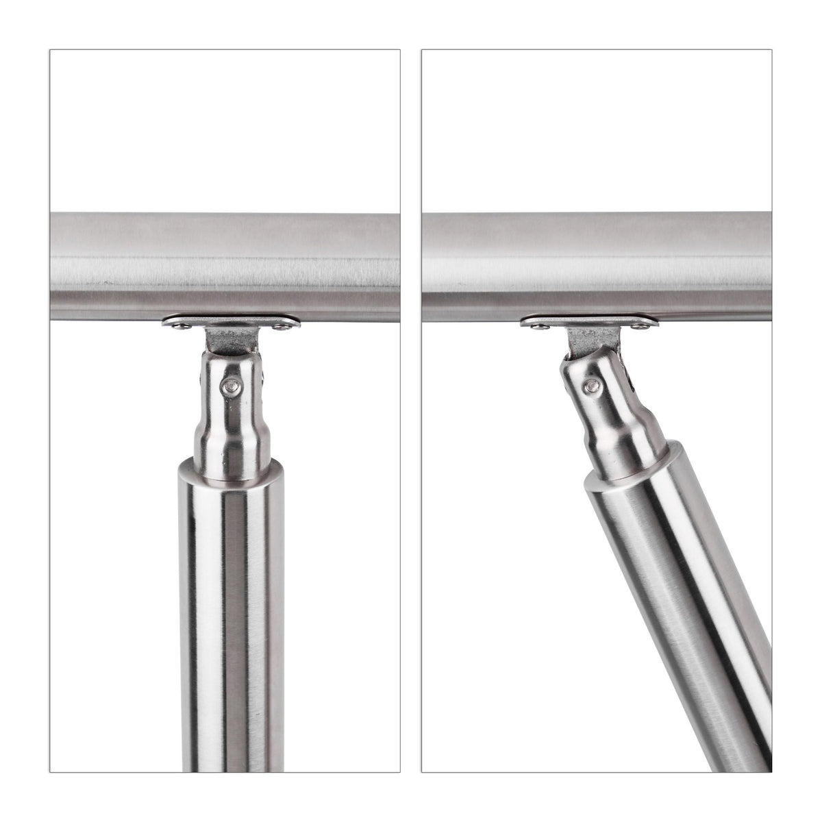 Treppengeländer Edelstahl Silber von Relaxdays