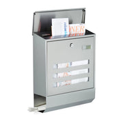 Briefkasten Edelstahl Silber von Relaxdays