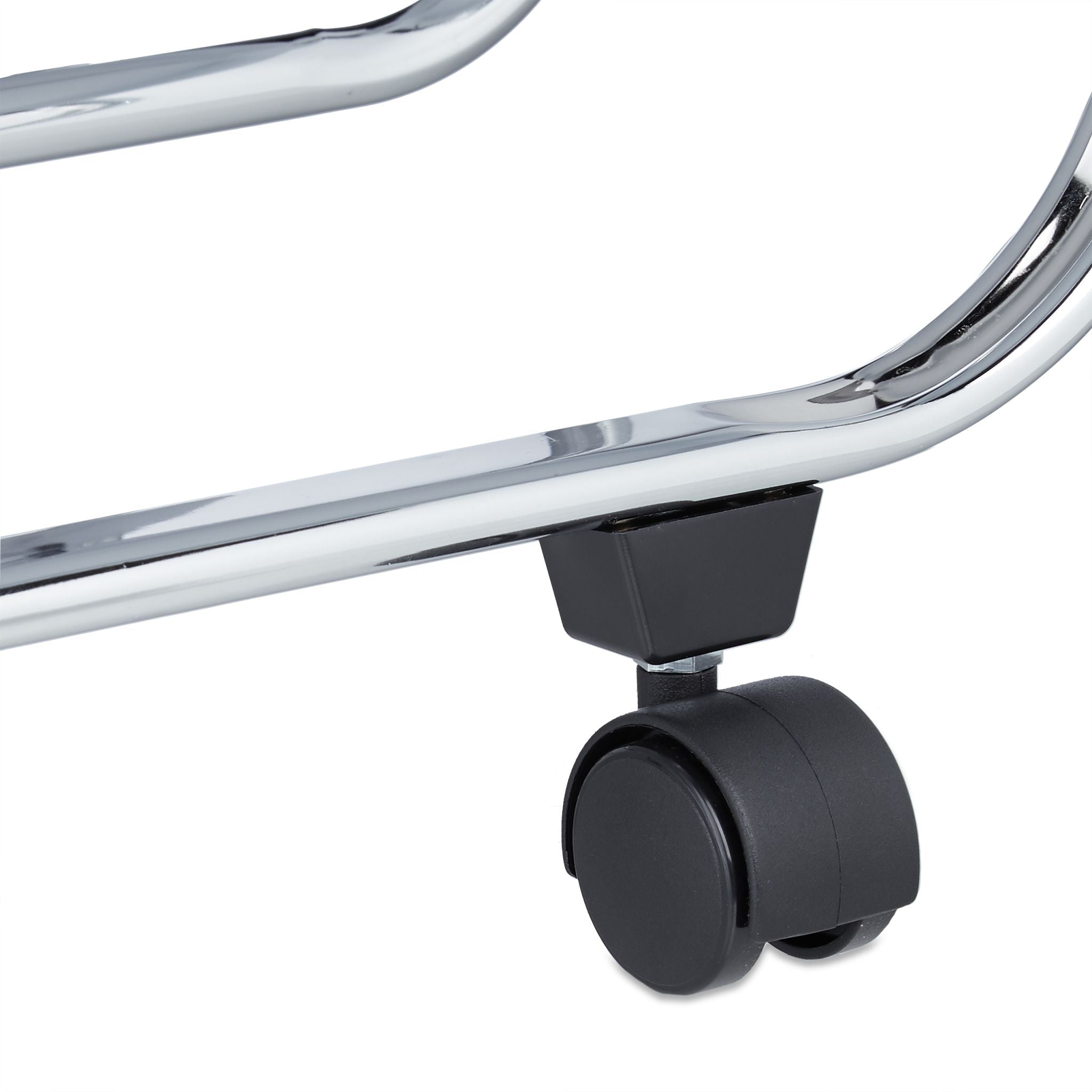 Serviertablett klappbar Weiss-Silber