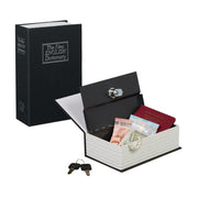 Buchtresor klein verschliessbar Weiss-Schwarz-Silber von Relaxdays