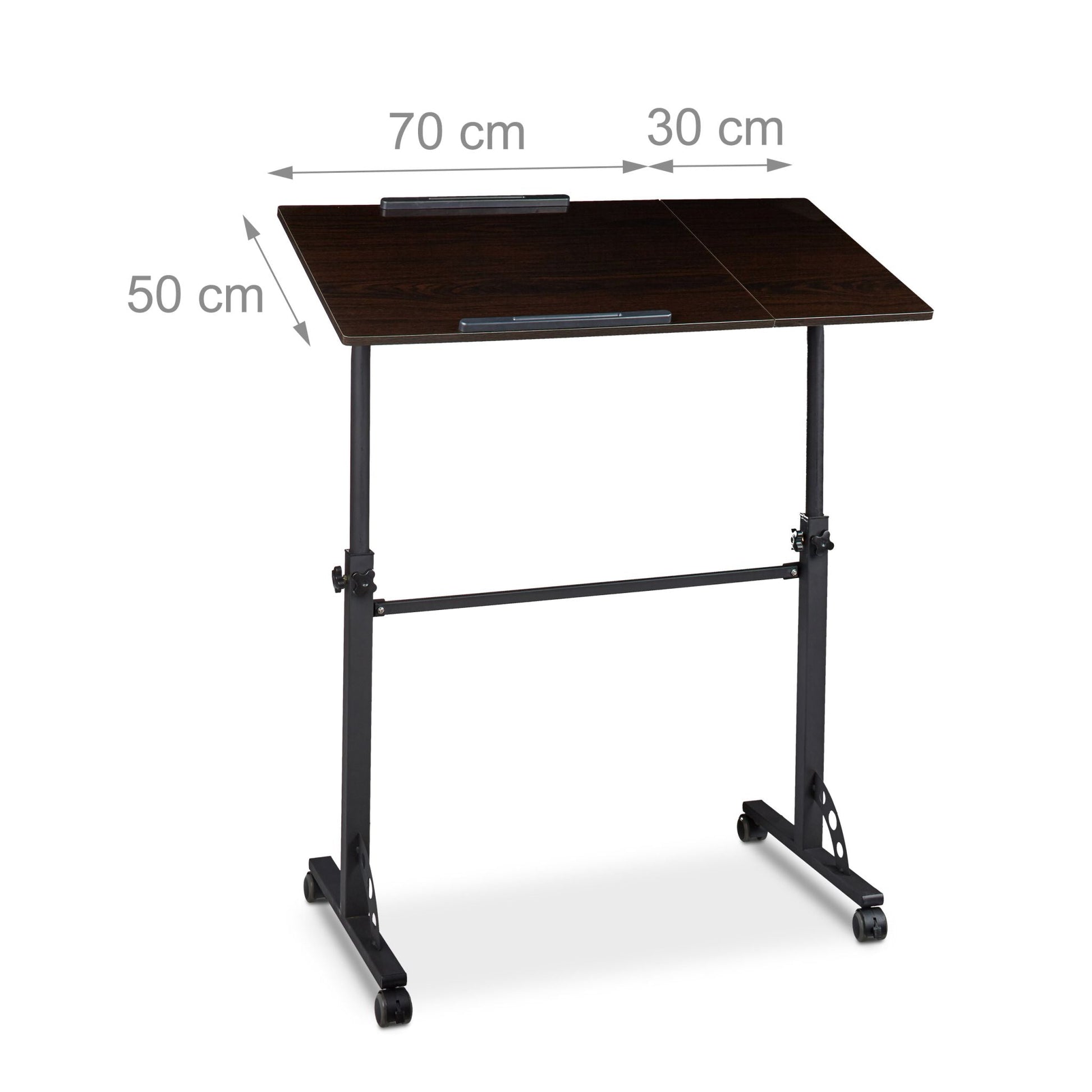Laptoptisch gross Premium XXL Schwarz von Relaxdays