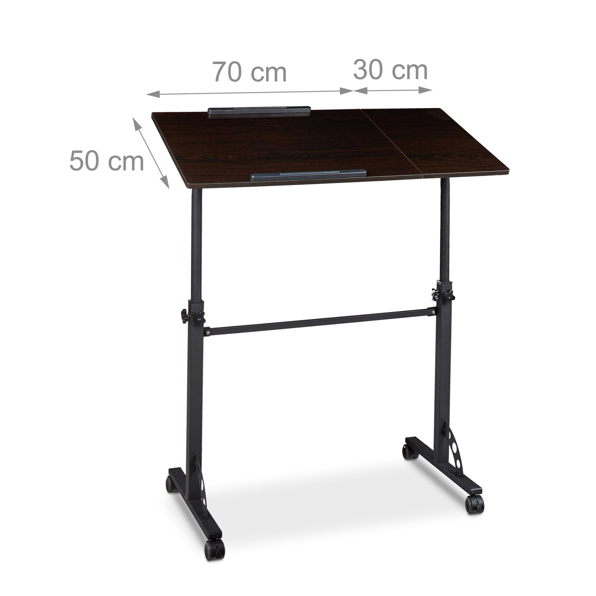 Laptoptisch gross Premium XXL Schwarz von Relaxdays