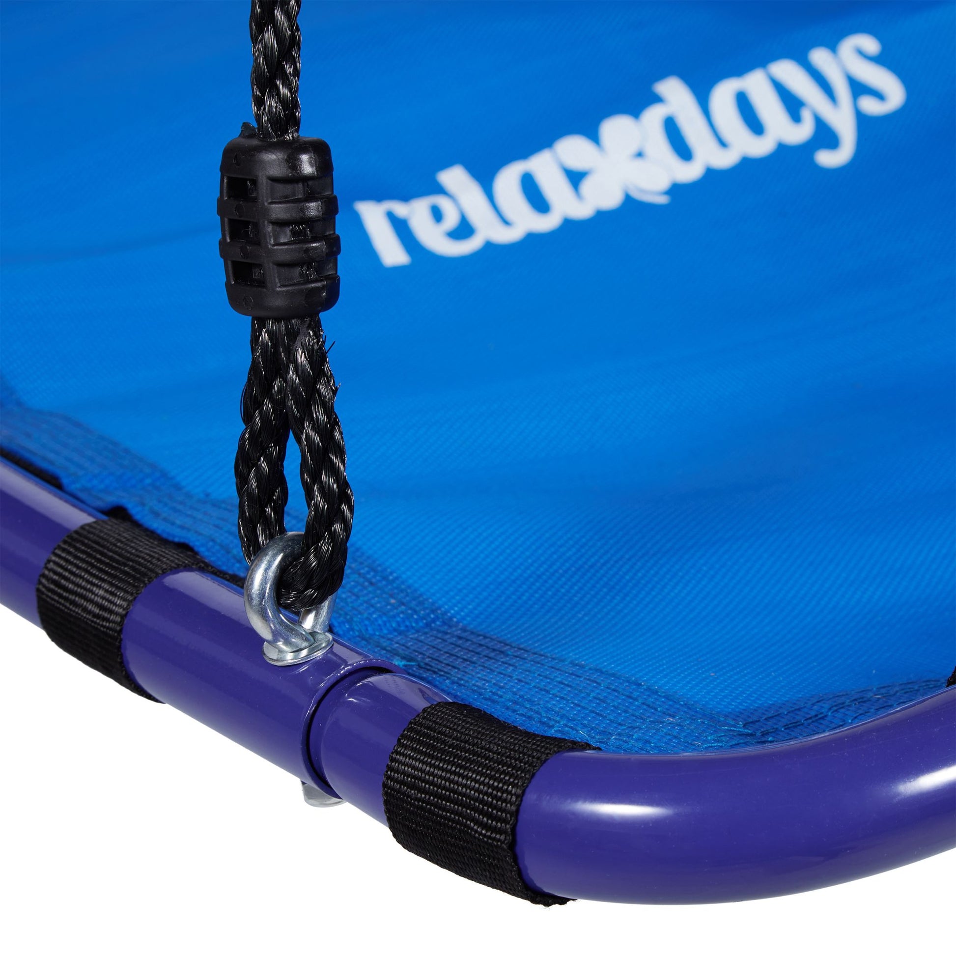 Nestschaukel Outdoor viereckig Weiss-Dunkelblau-Schwarz von Relaxdays