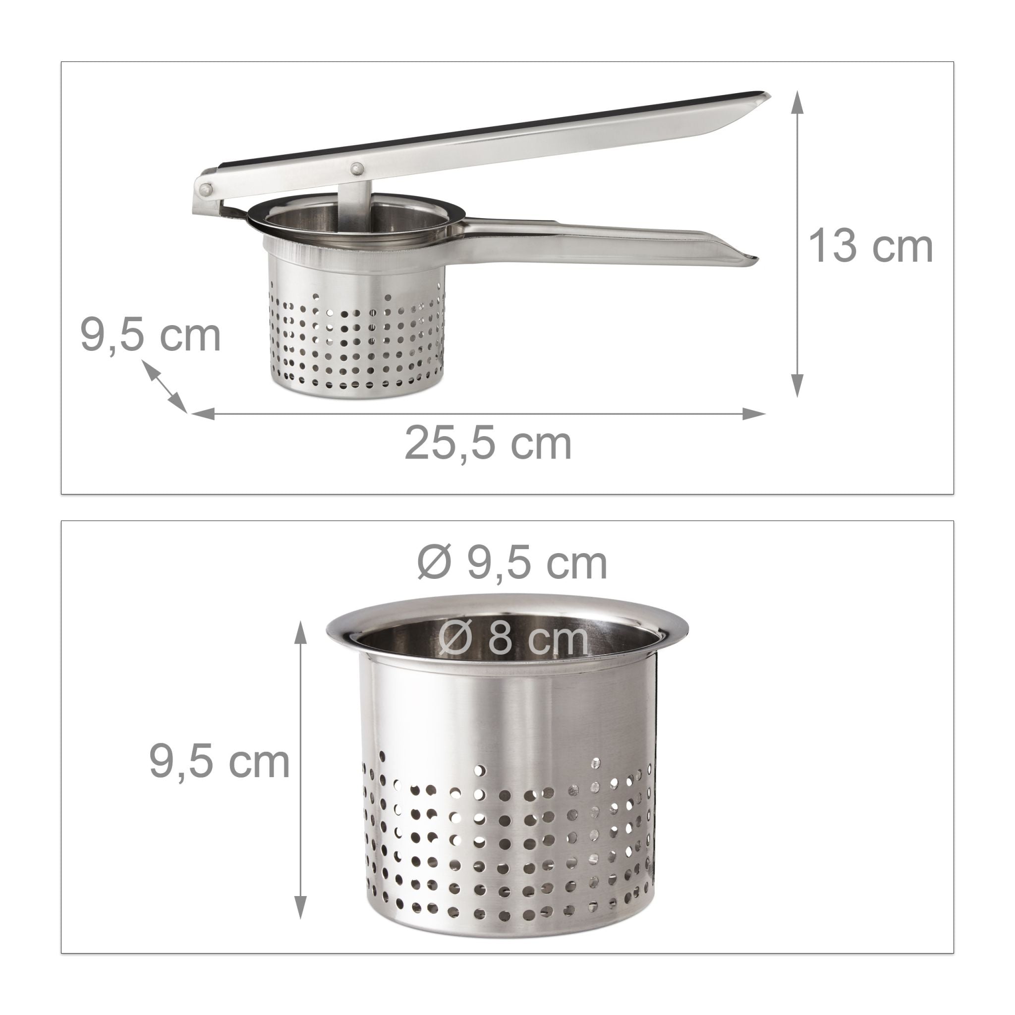 Kartoffelpresse & Spätzlepresse Silber