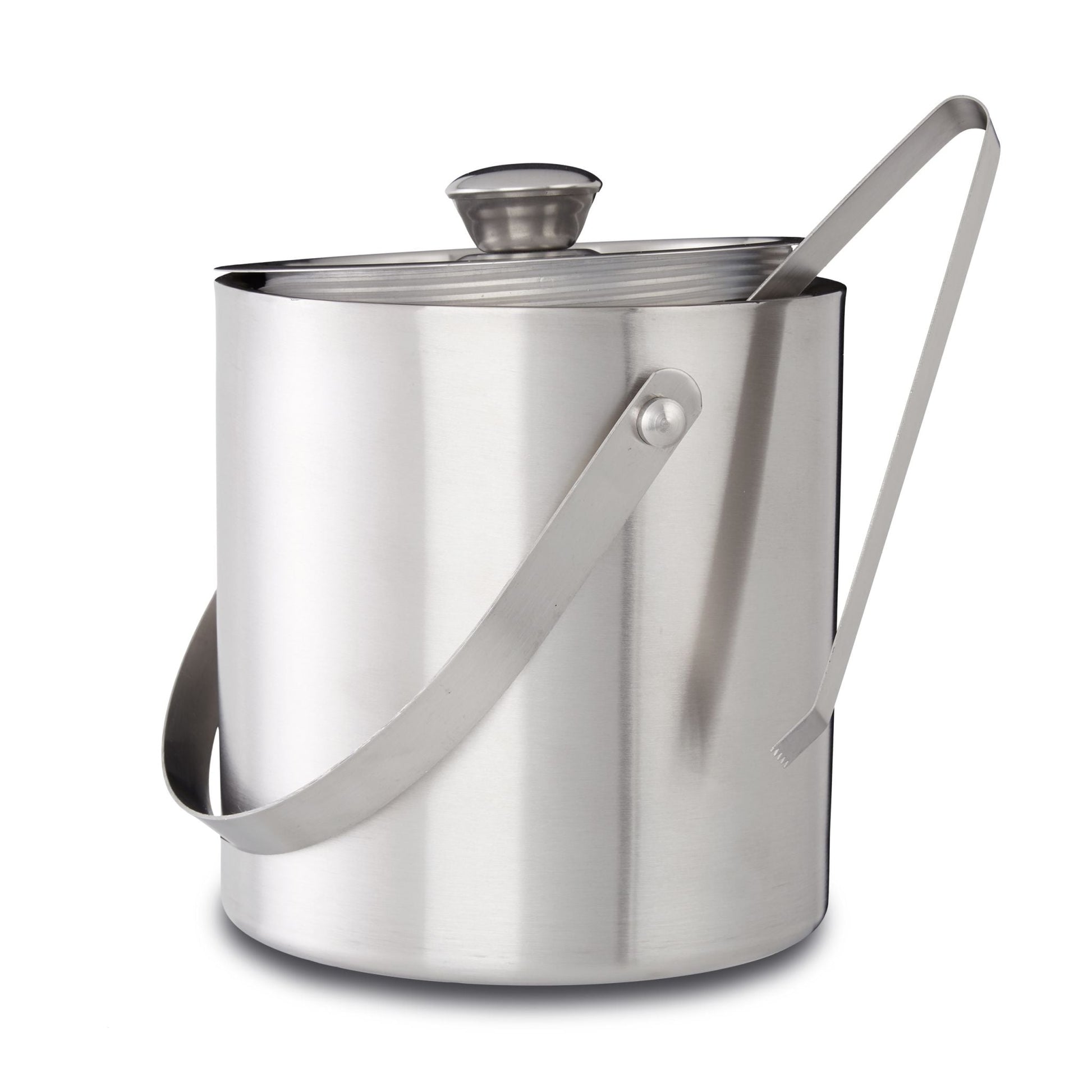 Eisbehälter mit Eiszange für 1,5L Silber von Relaxdays