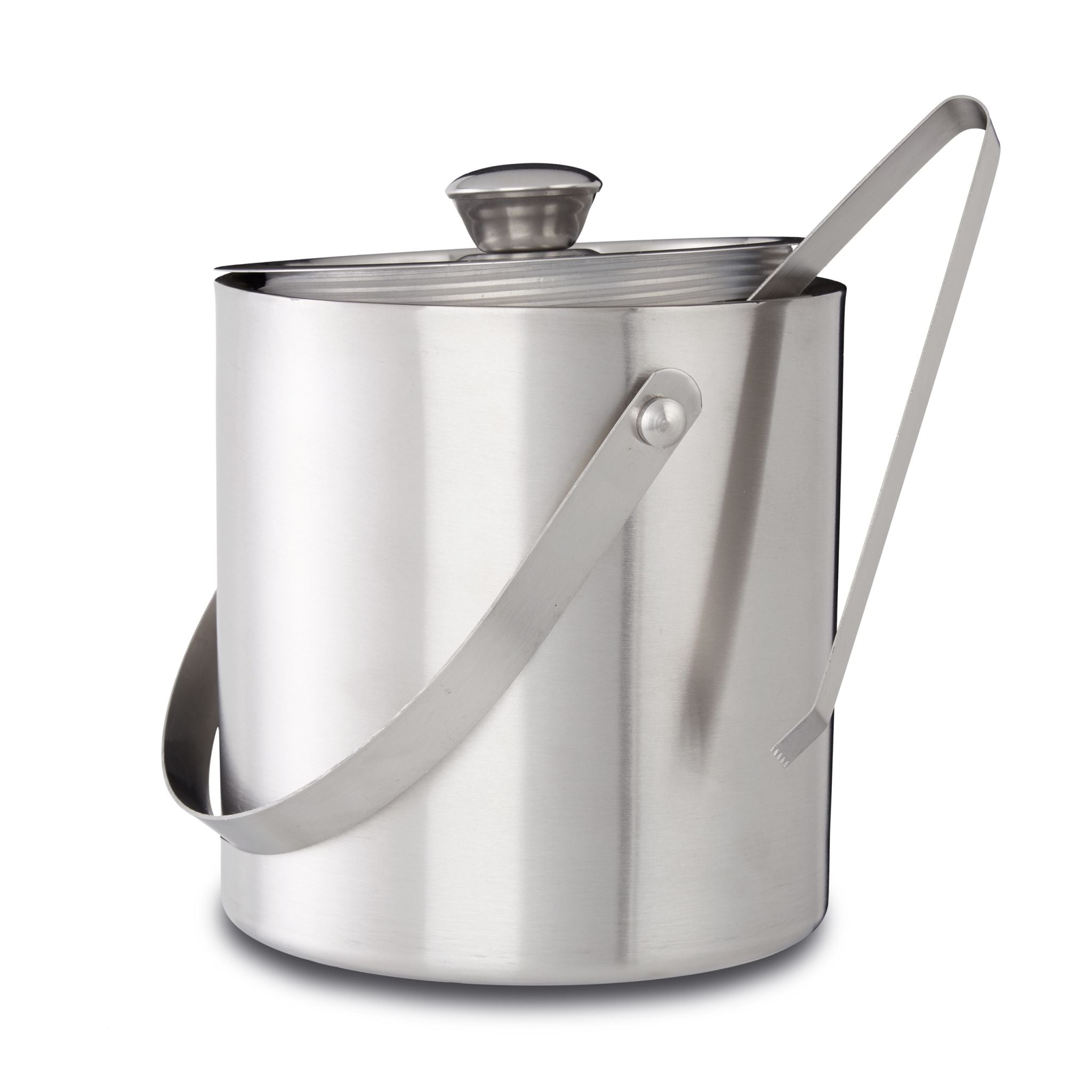 Eisbehälter mit Eiszange für 1,5L Silber von Relaxdays