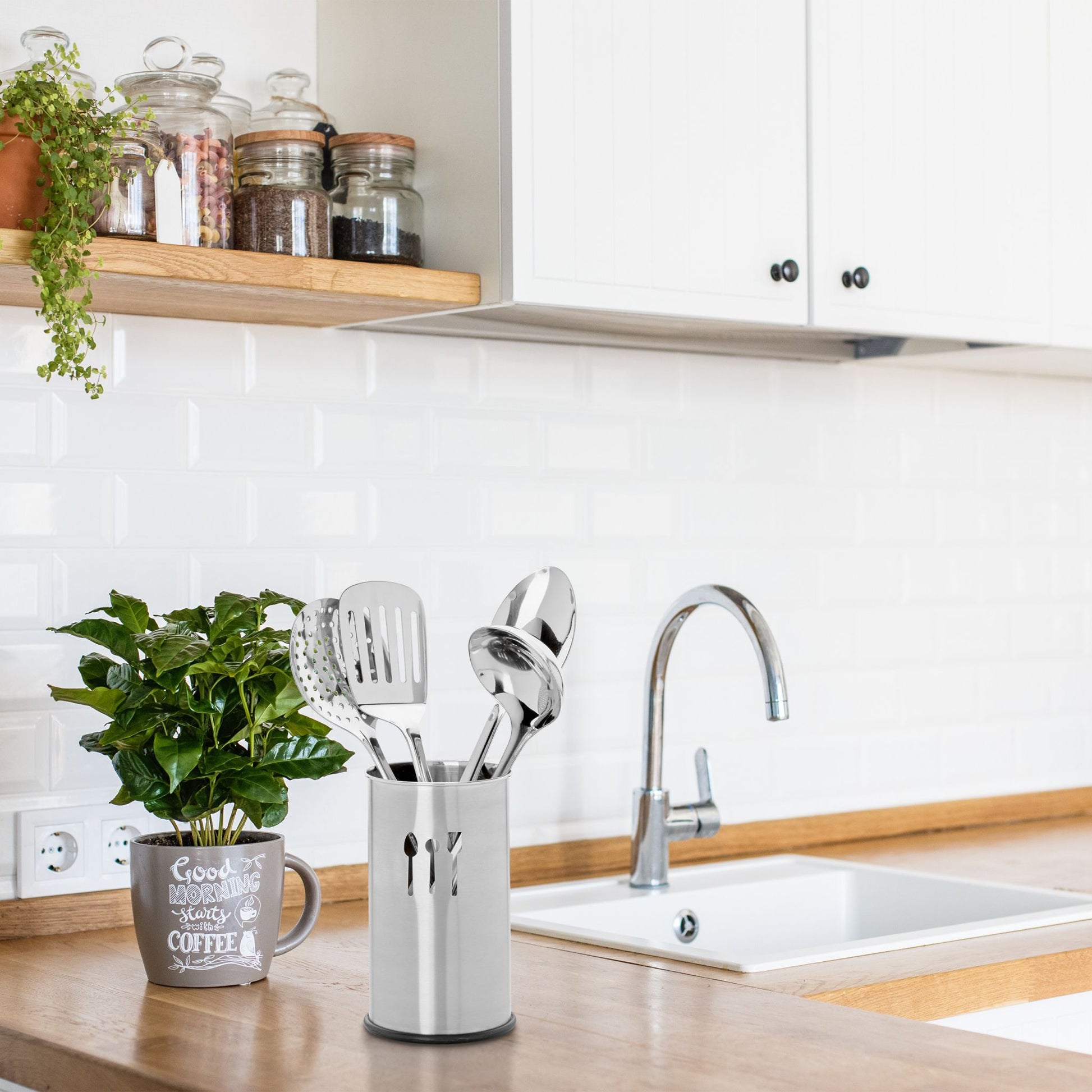 Küchenhelfer-Set Edelstahl Silber von Relaxdays