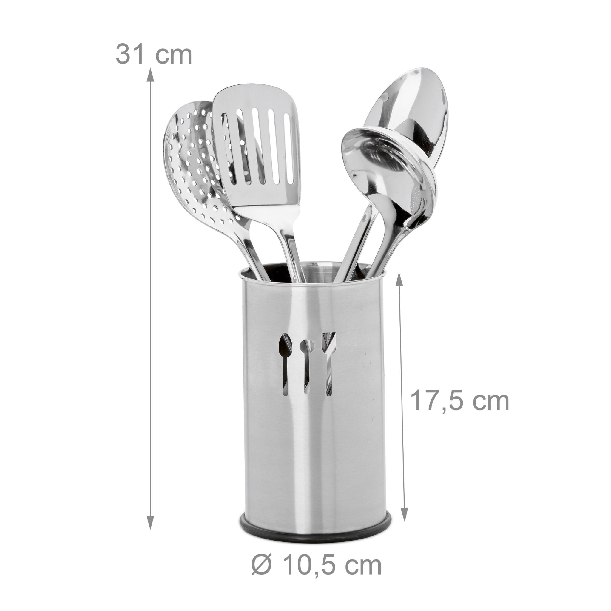 Küchenhelfer-Set Edelstahl Silber von Relaxdays