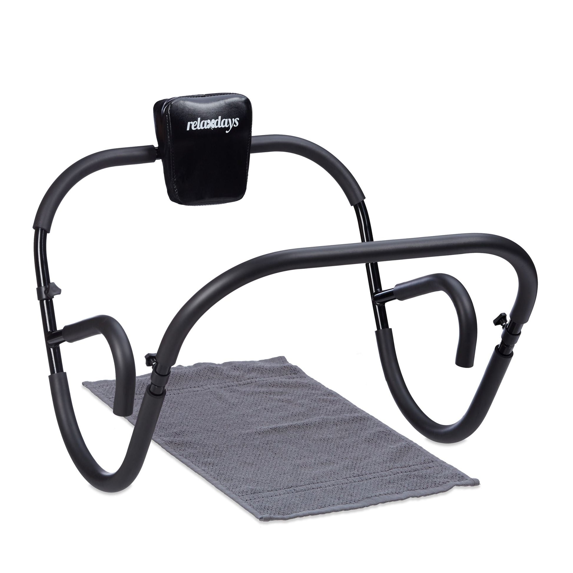 Bauchtrainer AB Roller Schwarz von Relaxdays